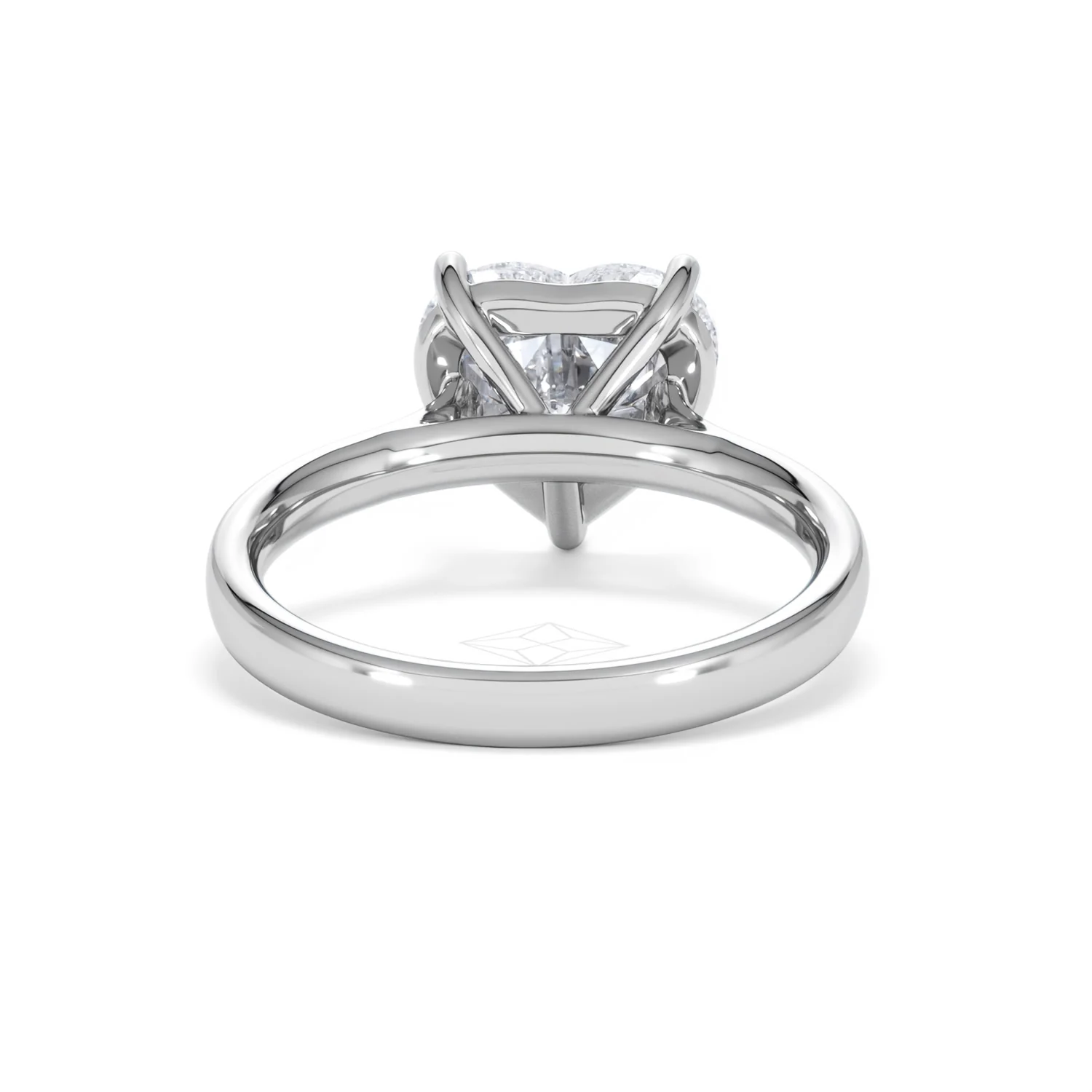 Amora Heart 3.00ct Lab Diamond Engagement Ring G/VS Set in Platinum - Image 47