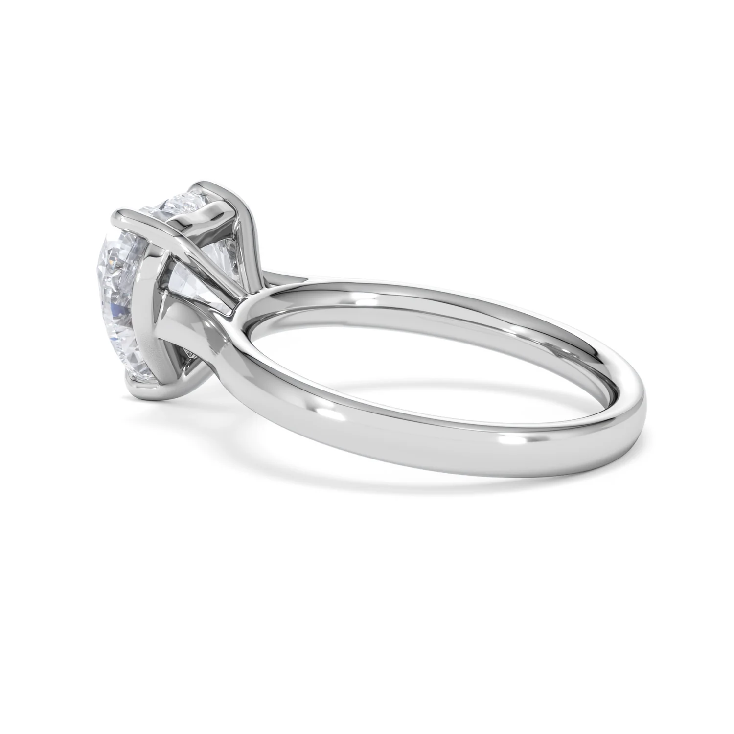 Amora Heart 3.00ct Lab Diamond Engagement Ring G/VS Set in Platinum - Image 62