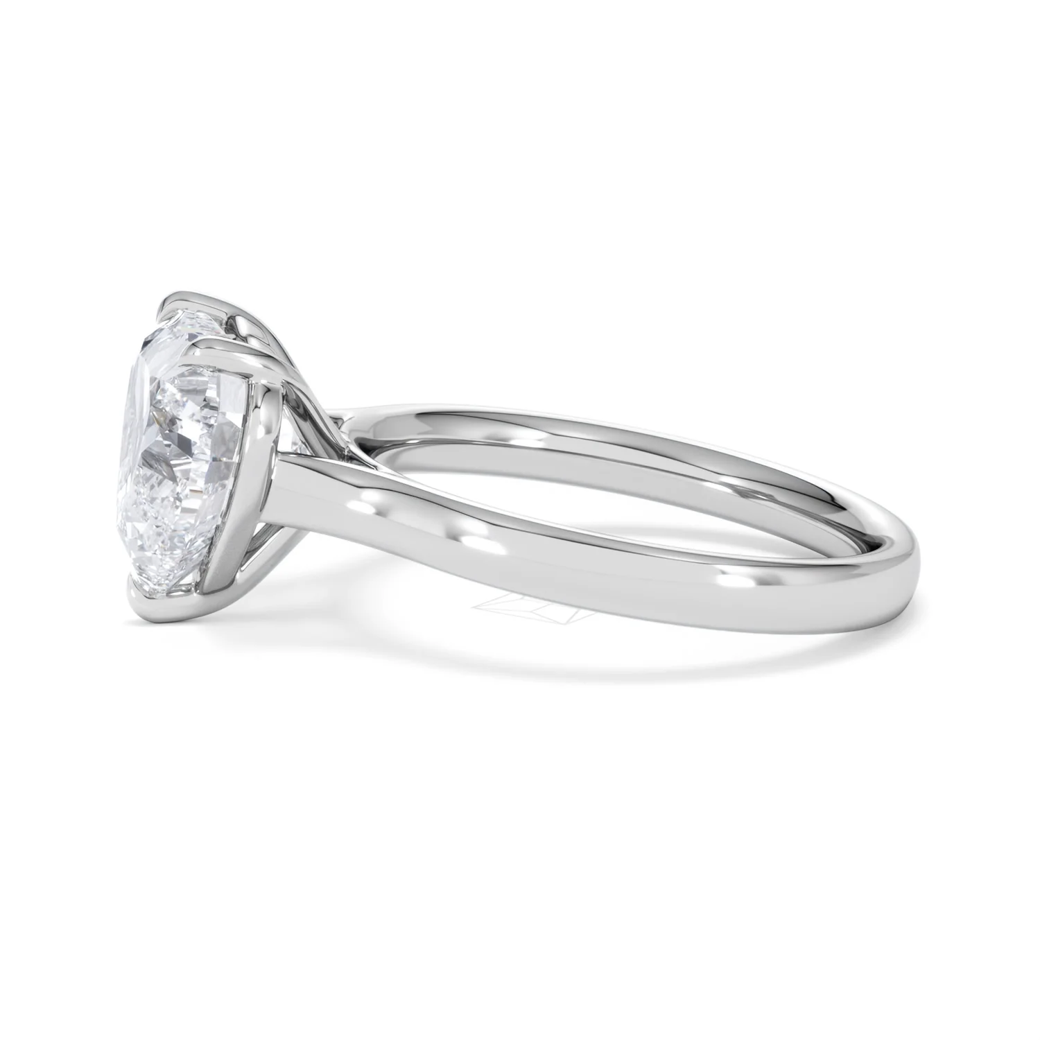 Amora Heart 3.00ct Lab Diamond Engagement Ring G/VS Set in Platinum - Image 70