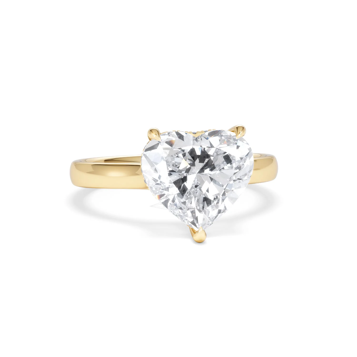 Amora Heart 3.11ct Hidden Halo Lab Diamond Engagement Ring G/VS Set in 18K Gold - Image 10