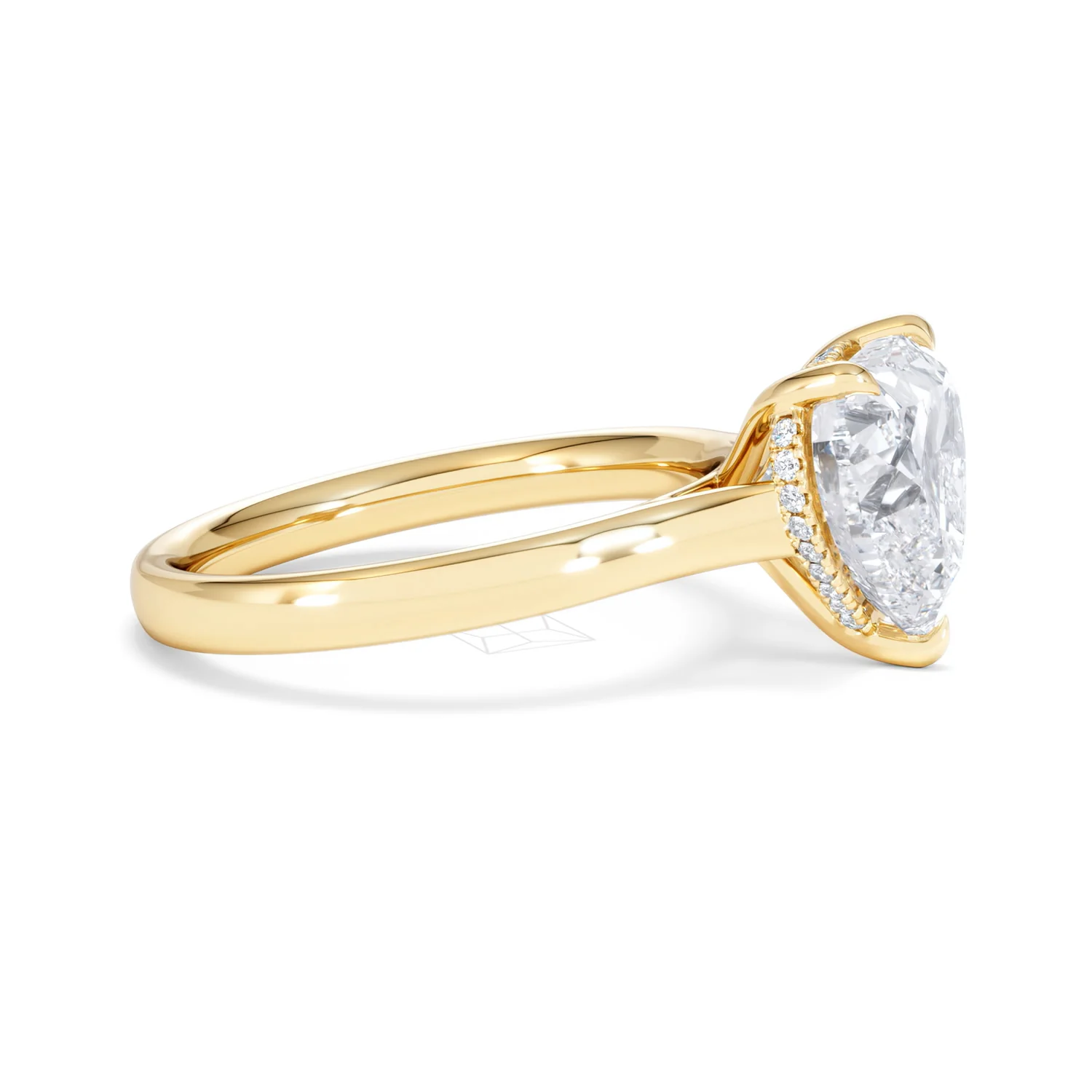 Amora Heart 3.11ct Hidden Halo Lab Diamond Engagement Ring G/VS Set in 18K Gold - Image 24