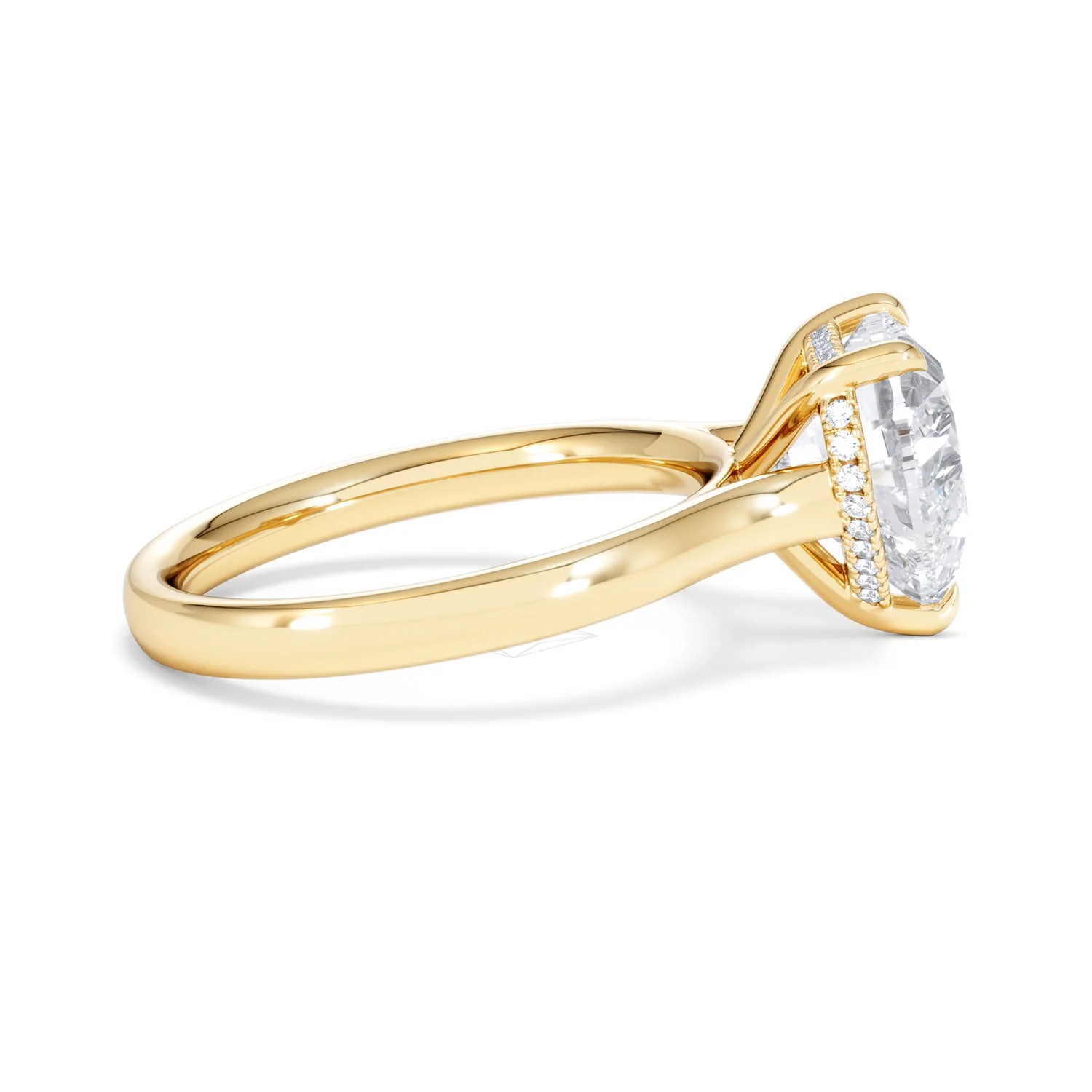 Amora Heart 3.11ct Hidden Halo Lab Diamond Engagement Ring G/VS Set in 18K Gold - Image 28