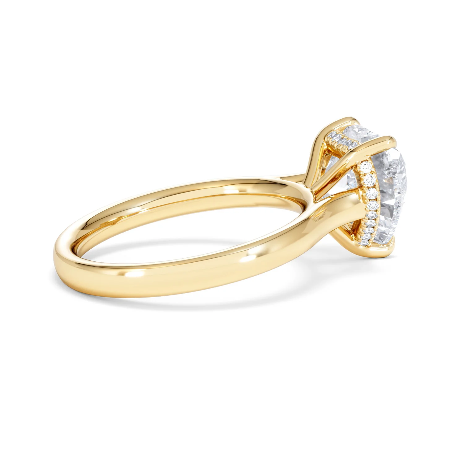 Amora Heart 3.11ct Hidden Halo Lab Diamond Engagement Ring G/VS Set in 18K Gold - Image 32