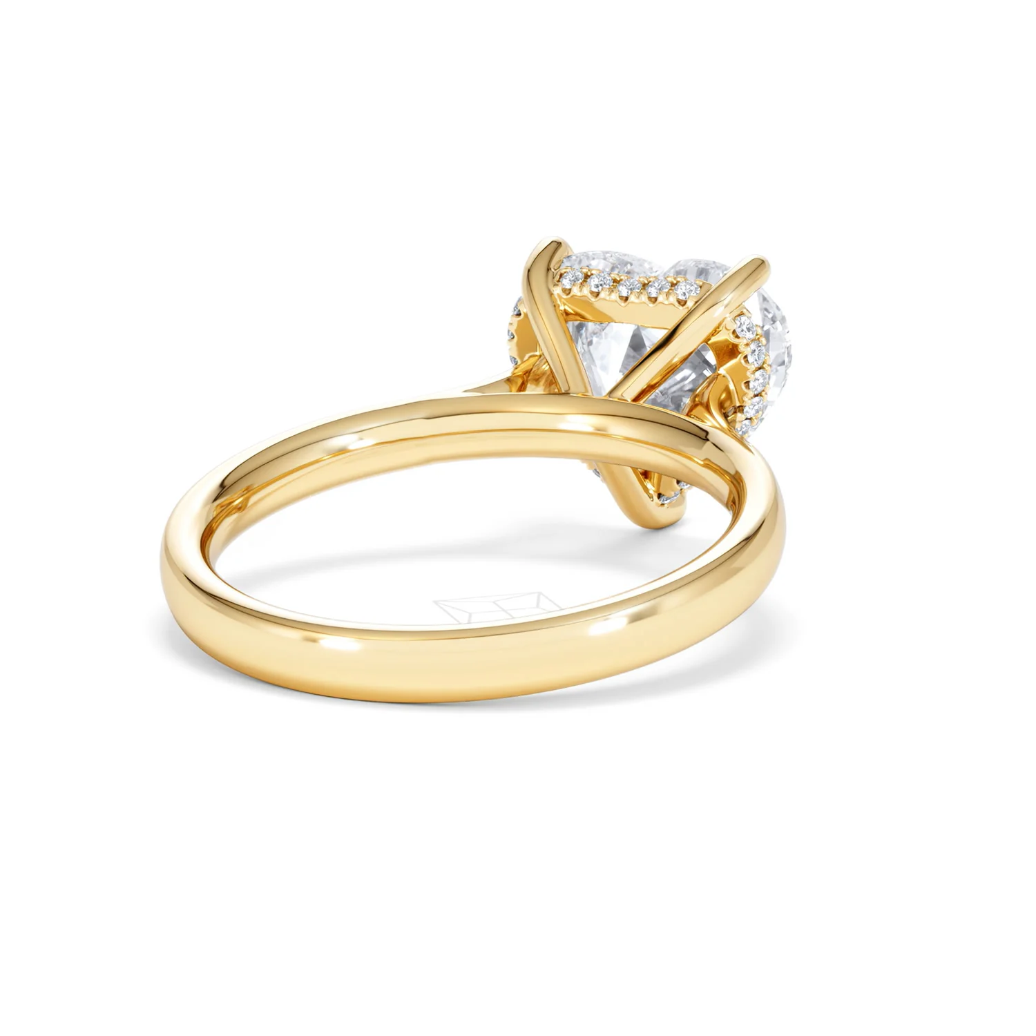 Amora Heart 3.11ct Hidden Halo Lab Diamond Engagement Ring G/VS Set in 18K Gold - Image 42