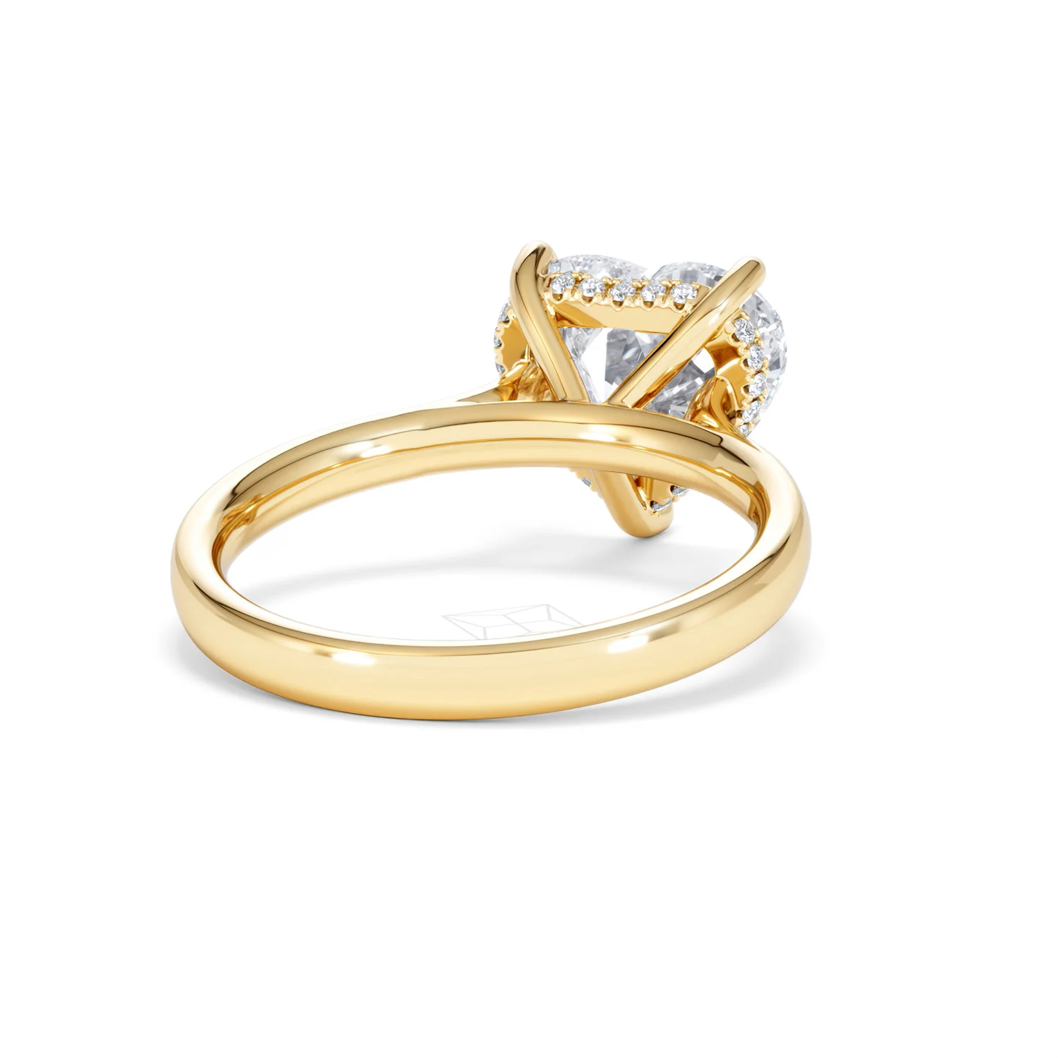Amora Heart 3.11ct Hidden Halo Lab Diamond Engagement Ring G/VS Set in 18K Gold - Image 43