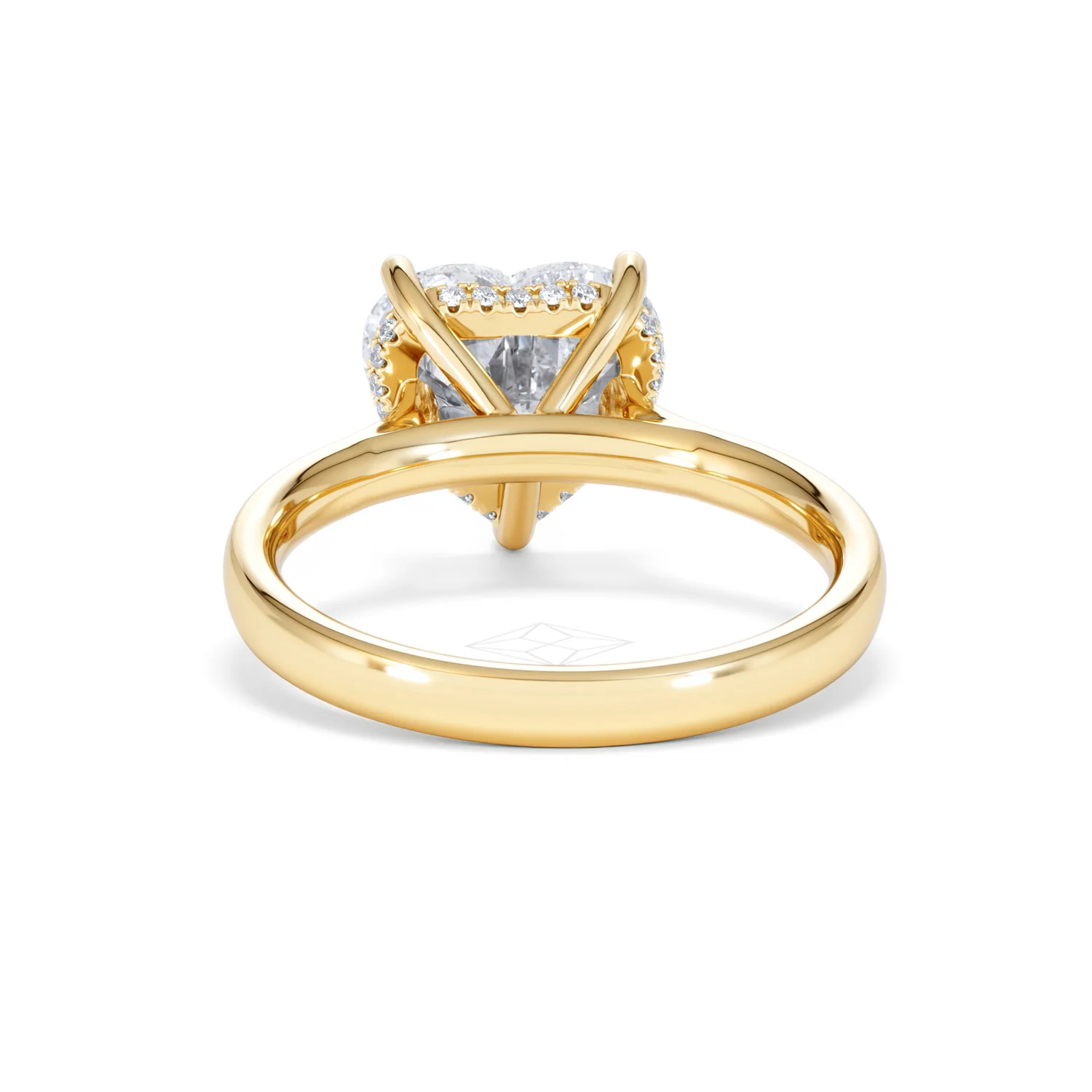 Amora Heart 3.11ct Hidden Halo Lab Diamond Engagement Ring G/VS Set in 18K Gold - Image 49