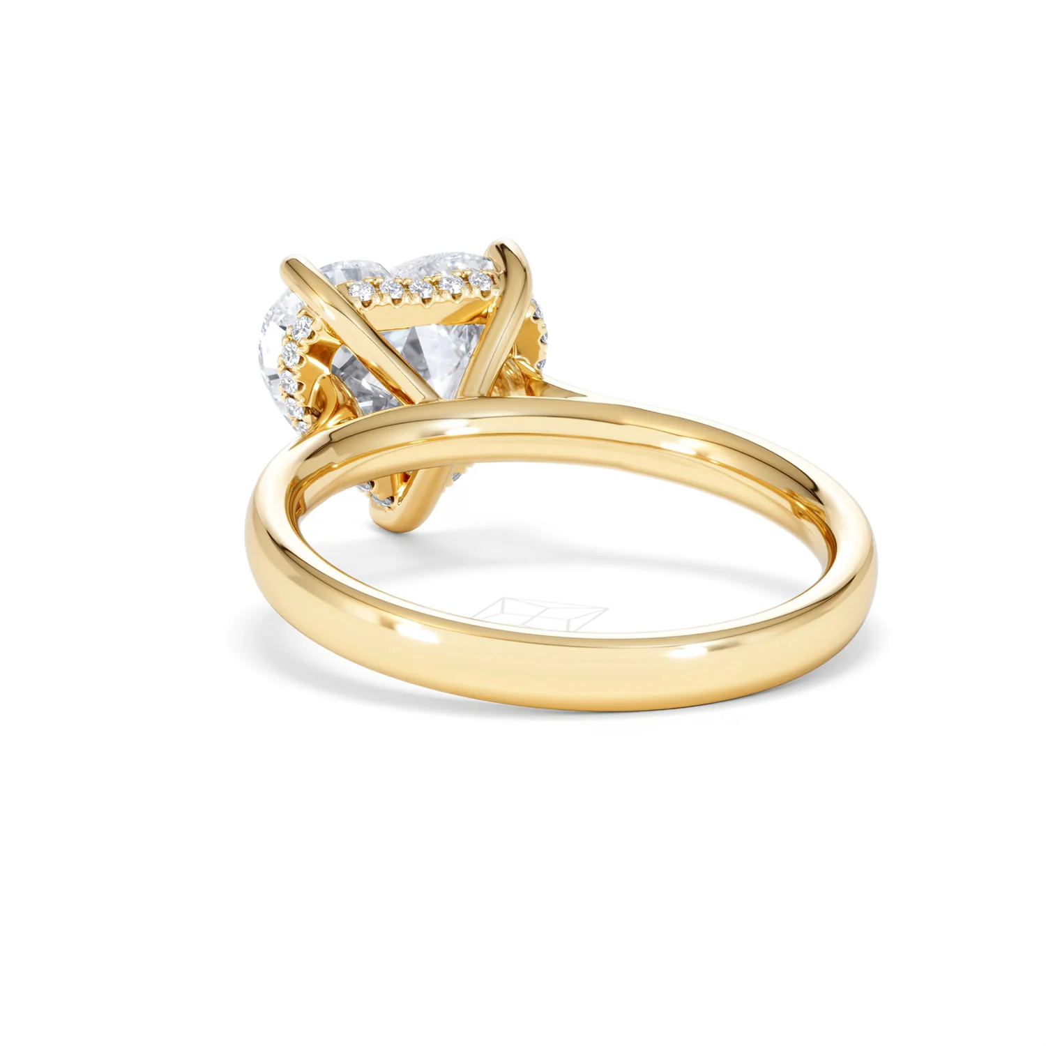 Amora Heart 3.11ct Hidden Halo Lab Diamond Engagement Ring G/VS Set in 18K Gold - Image 53