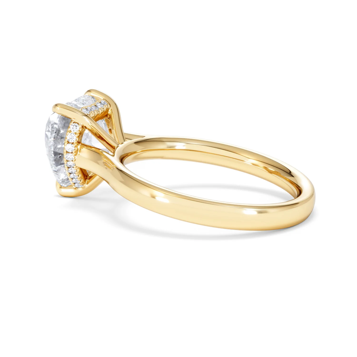 Amora Heart 3.11ct Hidden Halo Lab Diamond Engagement Ring G/VS Set in 18K Gold - Image 63