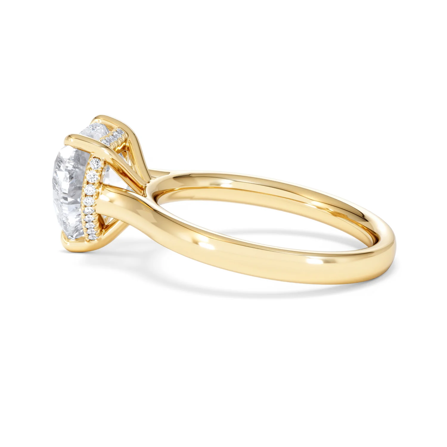 Amora Heart 3.11ct Hidden Halo Lab Diamond Engagement Ring G/VS Set in 18K Gold - Image 65