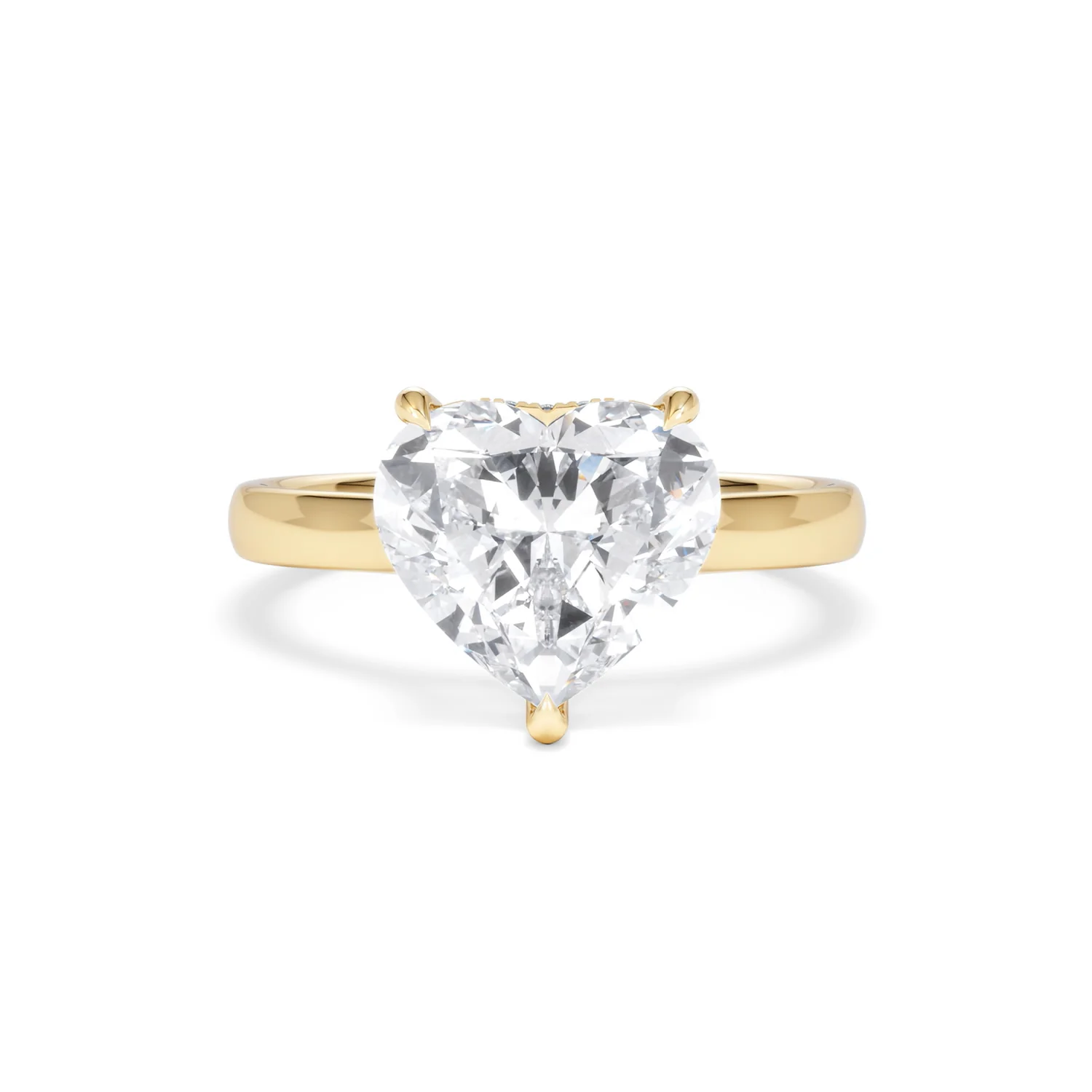 Amora Heart 3.11ct Hidden Halo Lab Diamond Engagement Ring G/VS Set in 18K Gold - Image 8