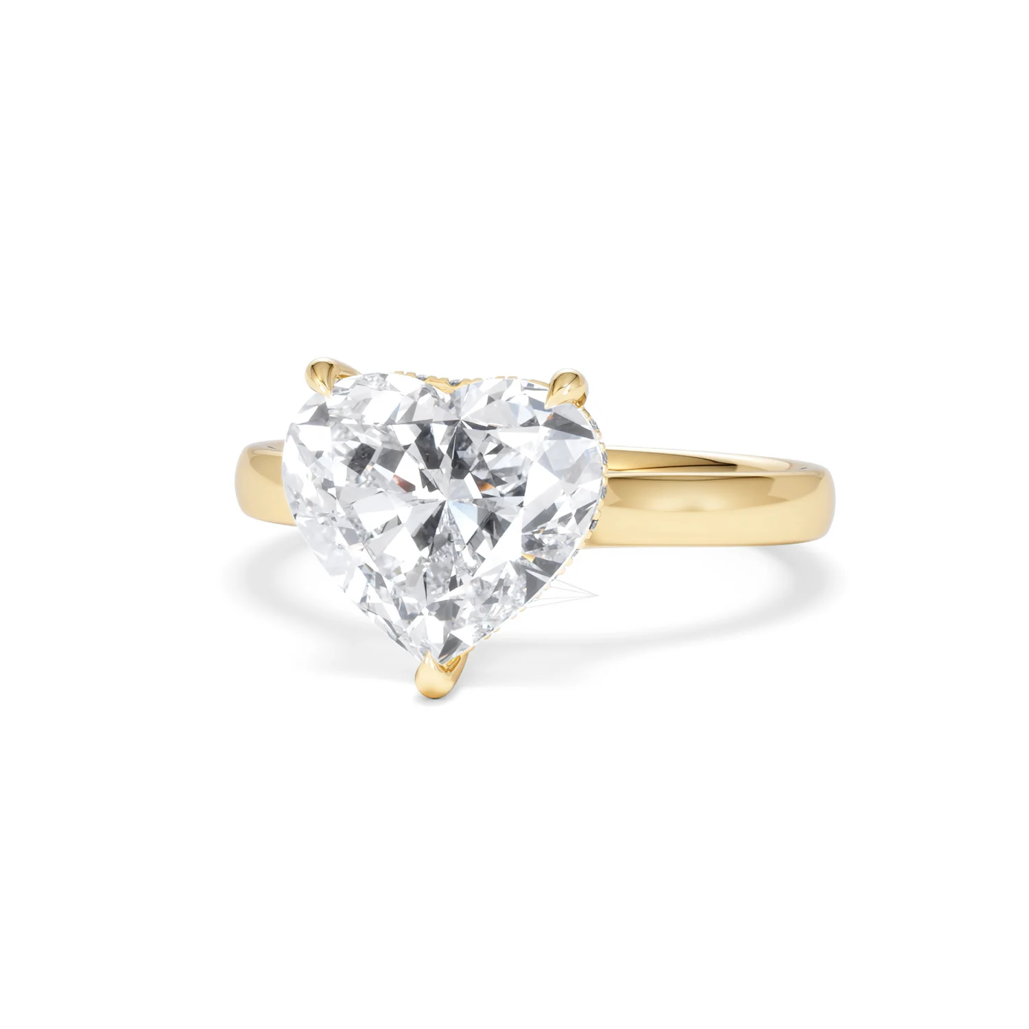 Amora Heart 3.11ct Hidden Halo Lab Diamond Engagement Ring G/VS Set in 18K Gold - Image 85