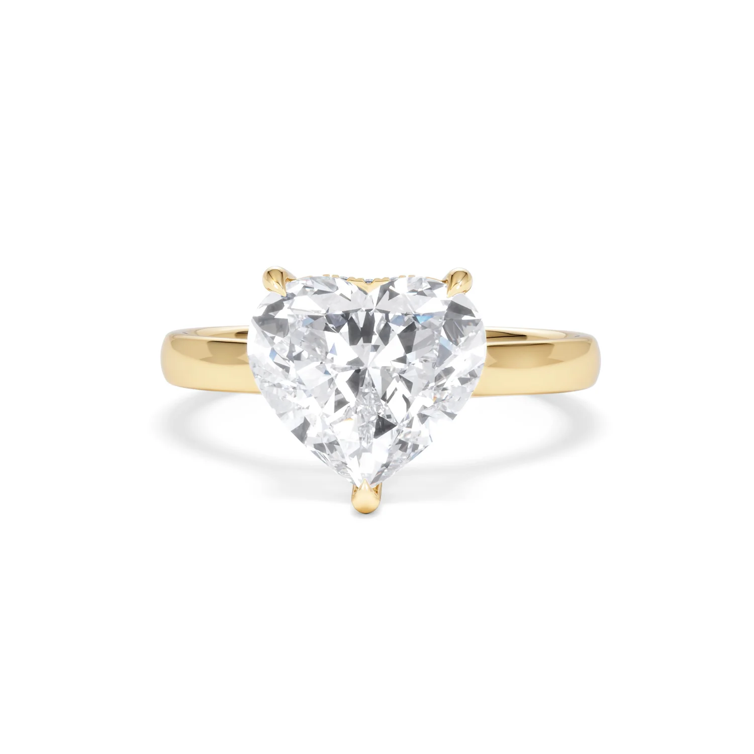 Amora Heart 3.11ct Hidden Halo Lab Diamond Engagement Ring G/VS Set in 18K Gold - Image 87
