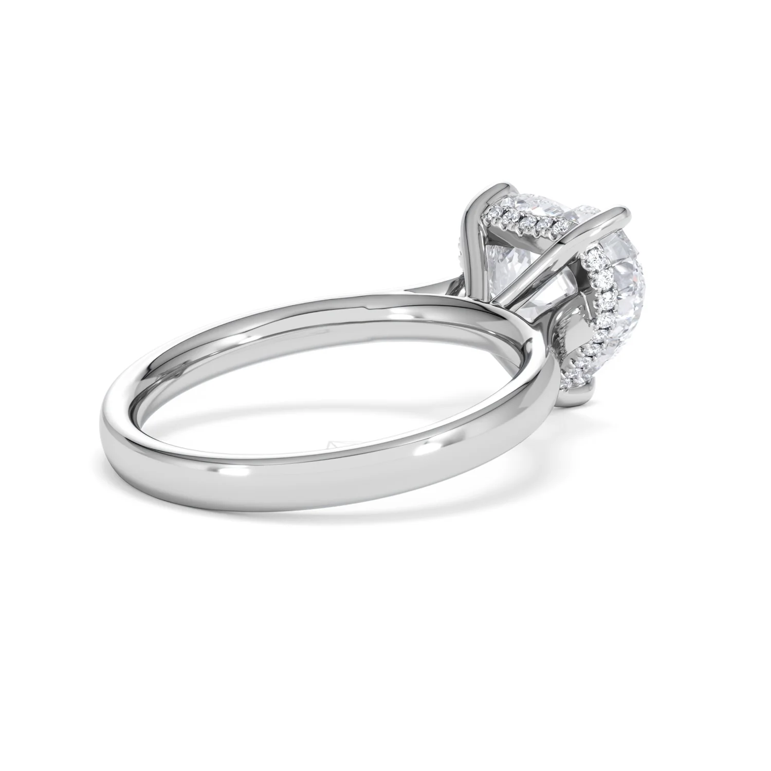 Amora Heart 3.11ct Hidden Halo Lab Diamond Engagement Ring G/VS Set in 18K White Gold - Image 37