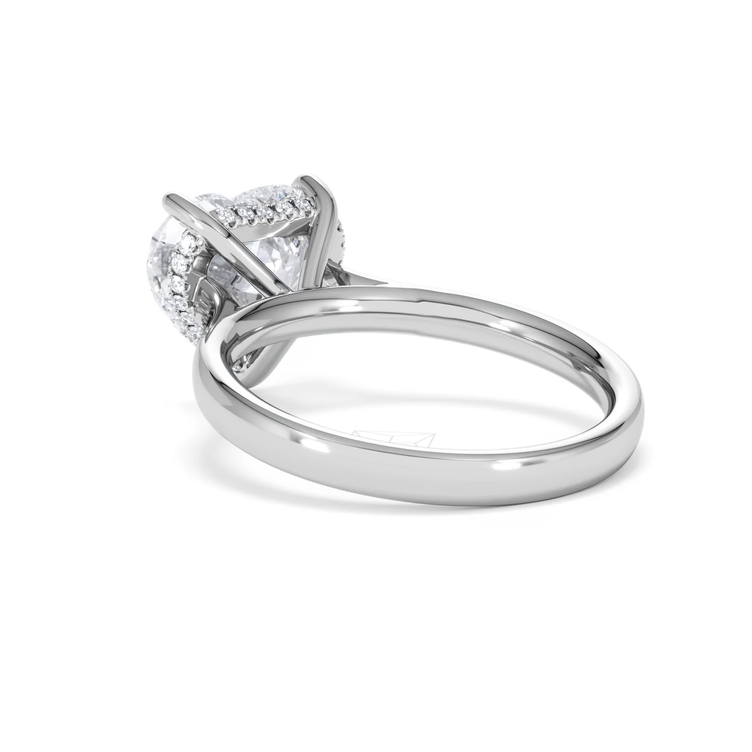 Amora Heart 3.11ct Hidden Halo Lab Diamond Engagement Ring G/VS Set in 18K White Gold - Image 56