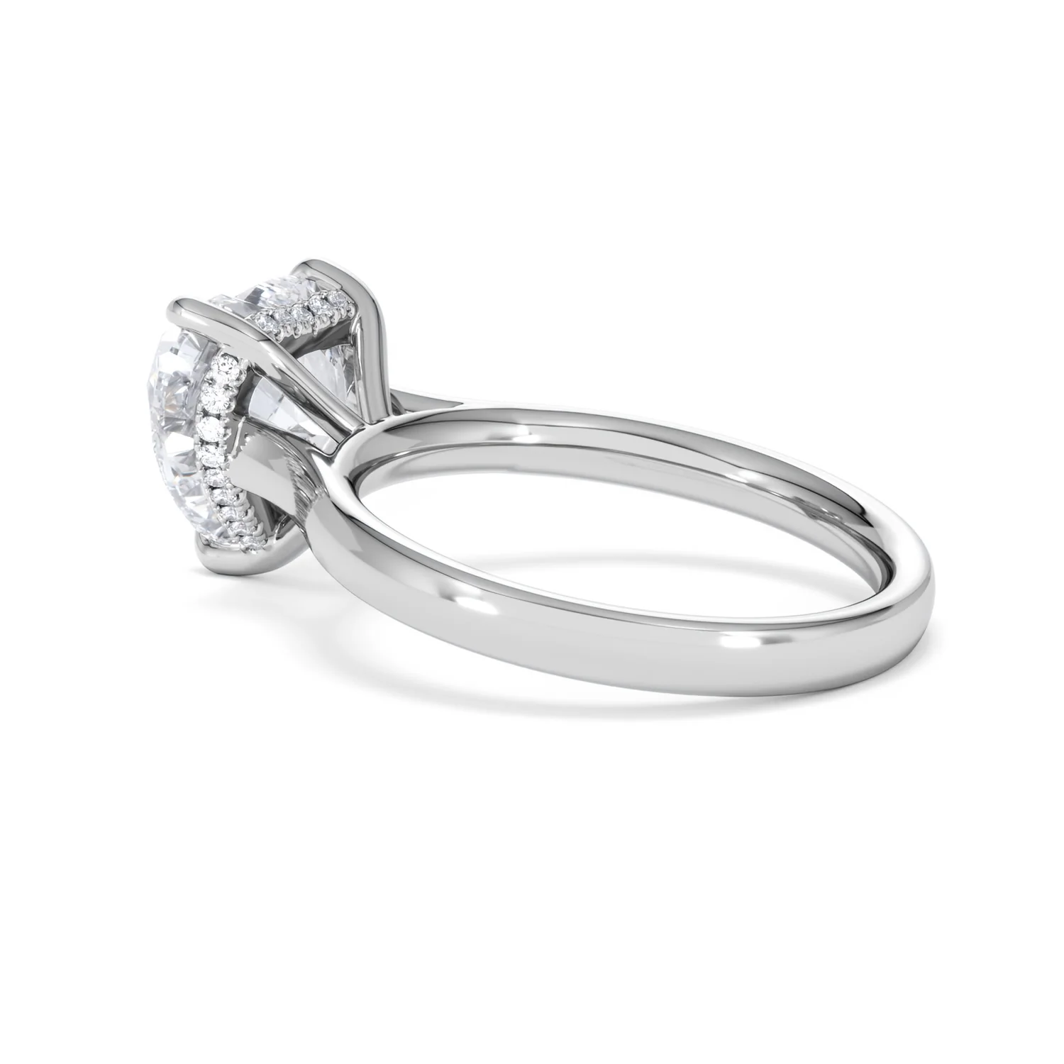 Amora Heart 3.11ct Hidden Halo Lab Diamond Engagement Ring G/VS Set in 18K White Gold - Image 61