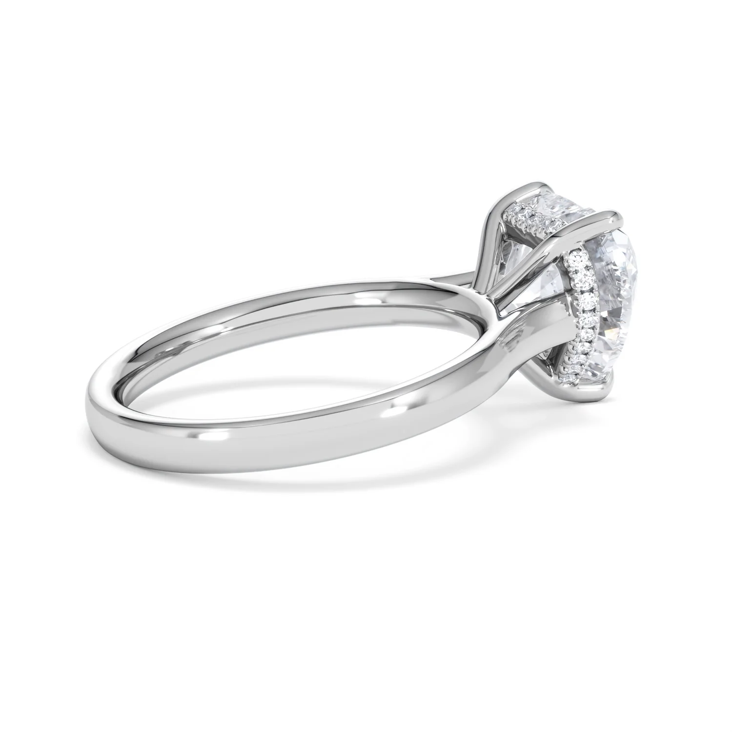 Amora Heart 3.11ct Hidden Halo Lab Diamond Engagement Ring G/VS Set in Platinum - Image 33