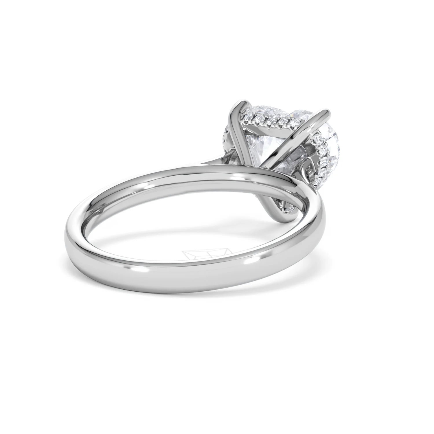 Amora Heart 3.11ct Hidden Halo Lab Diamond Engagement Ring G/VS Set in Platinum - Image 41