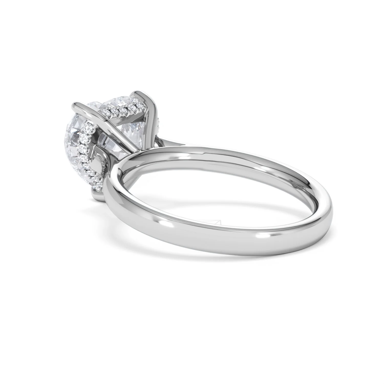 Amora Heart 3.11ct Hidden Halo Lab Diamond Engagement Ring G/VS Set in Platinum - Image 58
