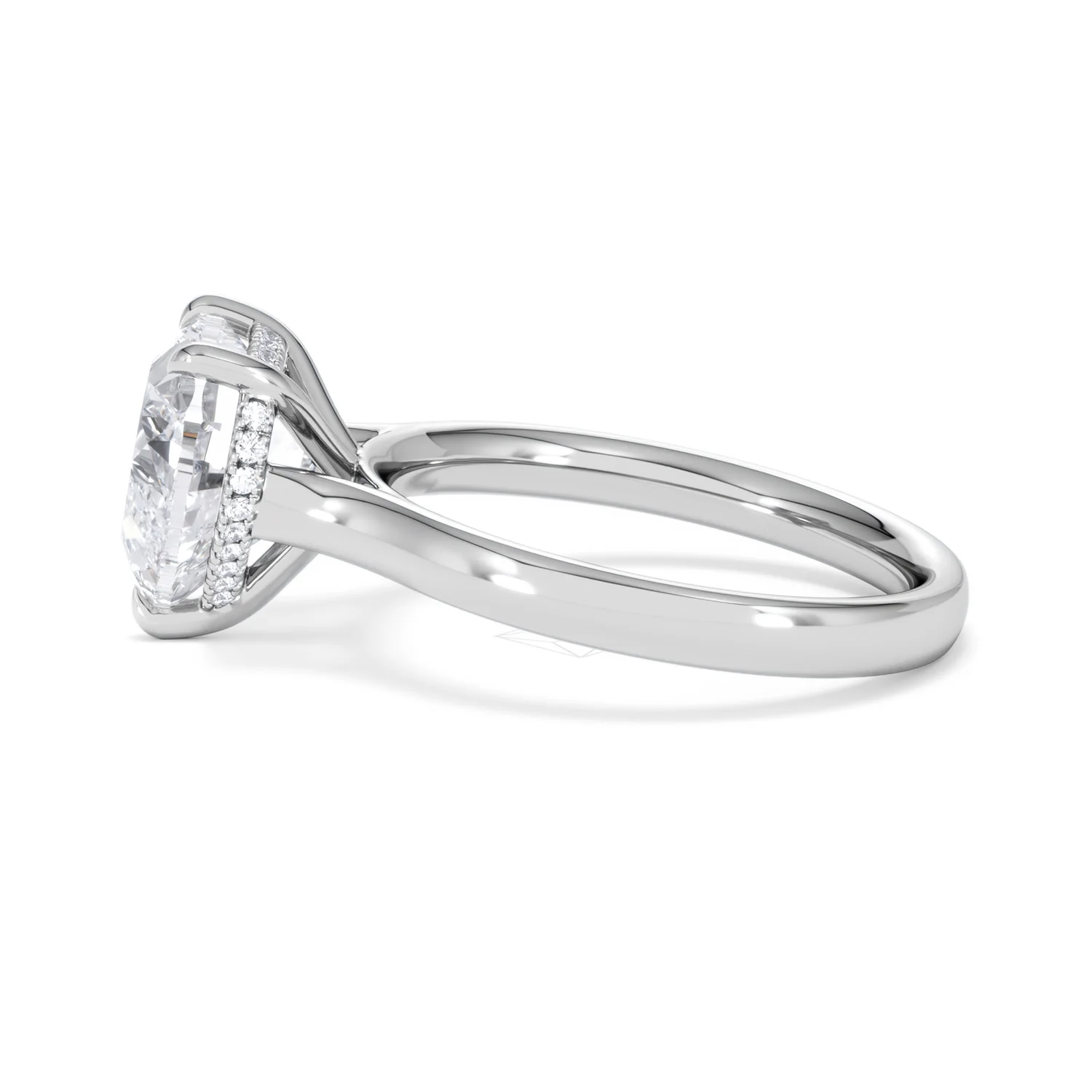 Amora Heart 3.11ct Hidden Halo Lab Diamond Engagement Ring G/VS Set in Platinum - Image 68