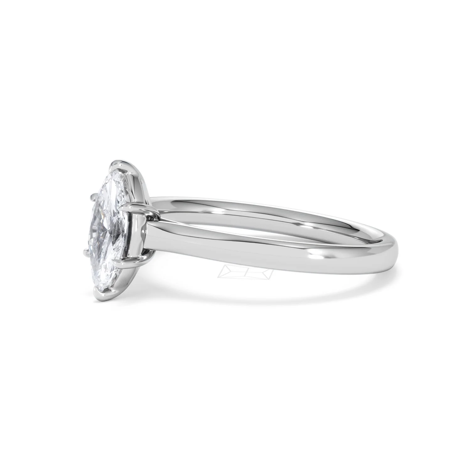 Amora Marquise 0.50ct Lab Diamond Engagement Ring F/VS Set in 18K White Gold - Image 76