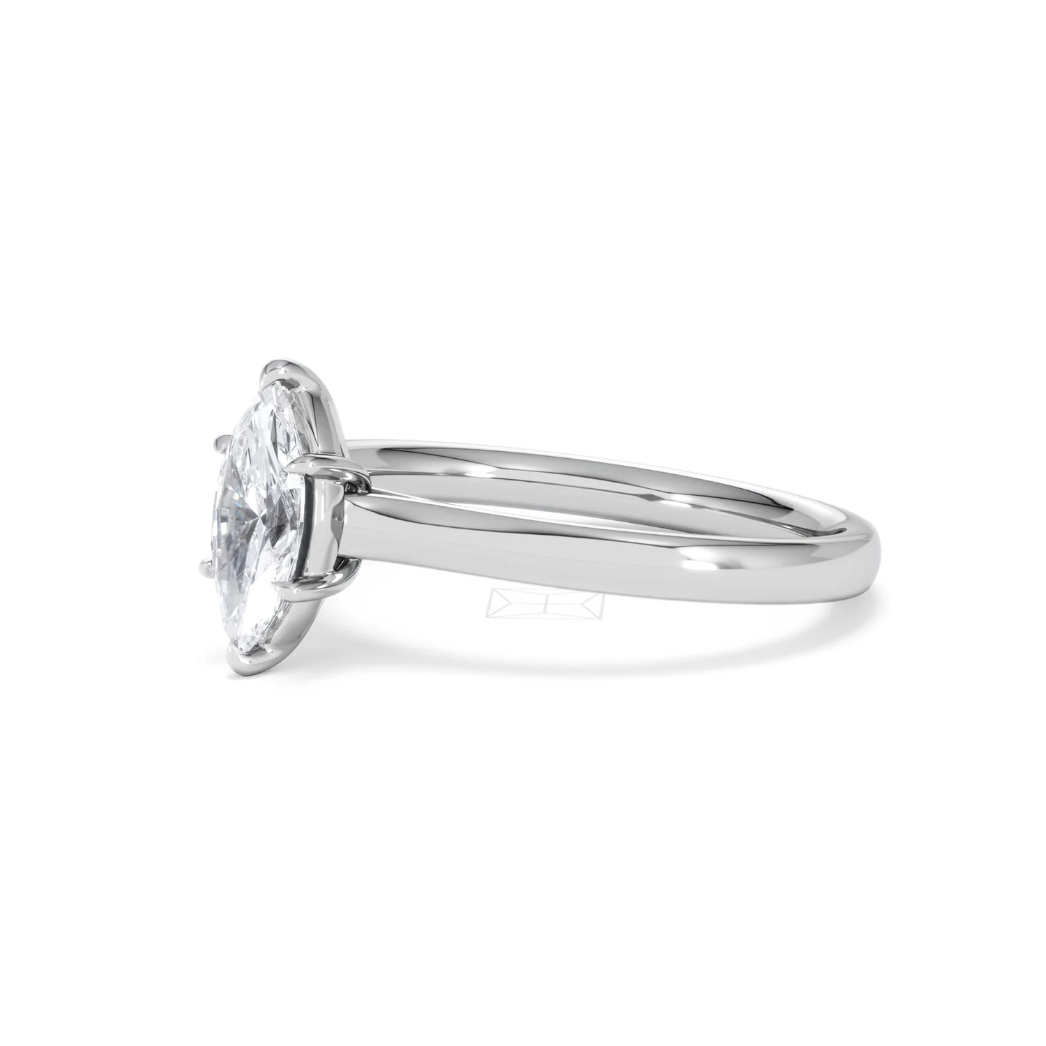 Amora Marquise 0.50ct Lab Diamond Engagement Ring F/VS Set in 18K White Gold - Image 77