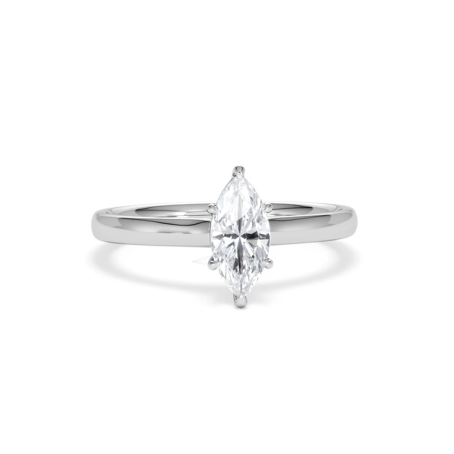 Amora Marquise 0.50ct Lab Diamond Engagement Ring F/VS Set in 18K White Gold - Image 9