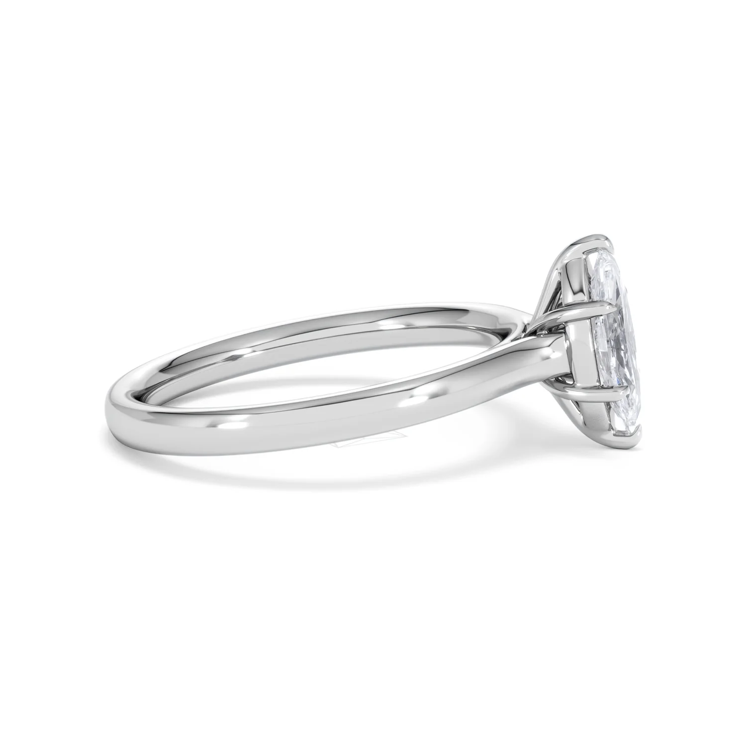 Amora Marquise 0.50ct Lab Diamond Engagement Ring F/VS Set in Platinum - Image 25