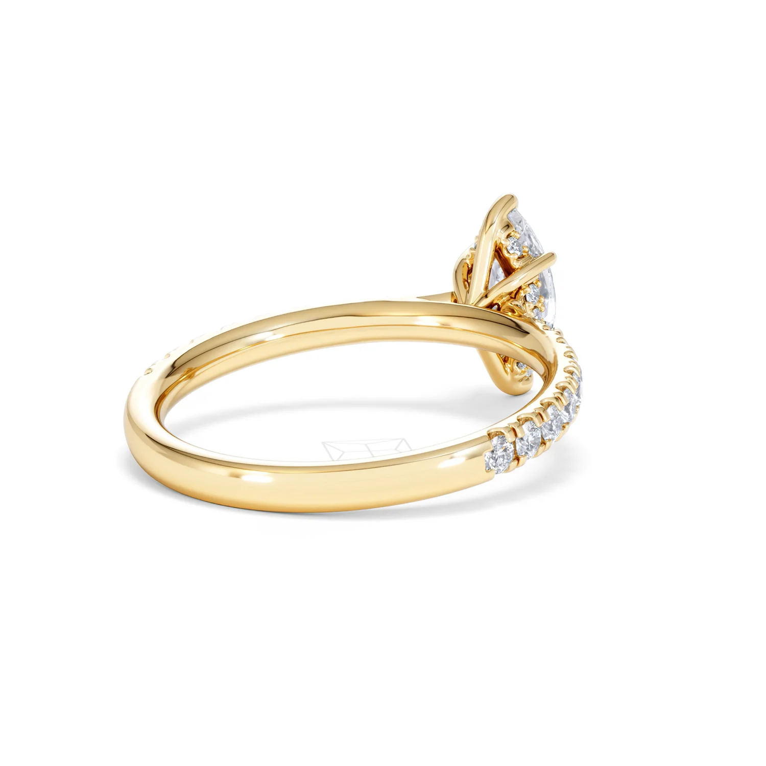 Amora Marquise 0.97ct Hidden Halo Diamond Engagement Ring With Side Stones Set in 18K Gold - Image 40