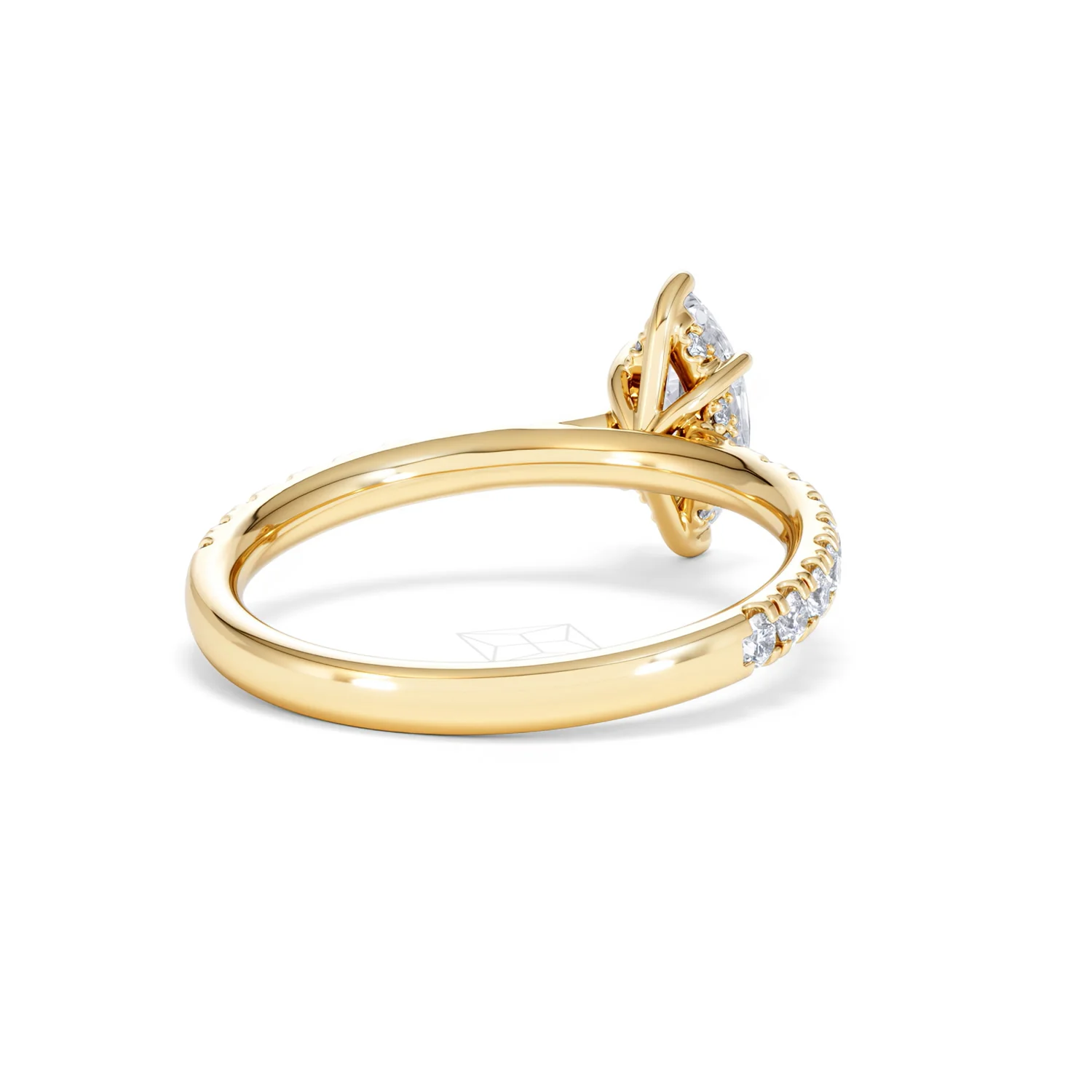 Amora Marquise 0.97ct Hidden Halo Diamond Engagement Ring With Side Stones Set in 18K Gold - Image 42