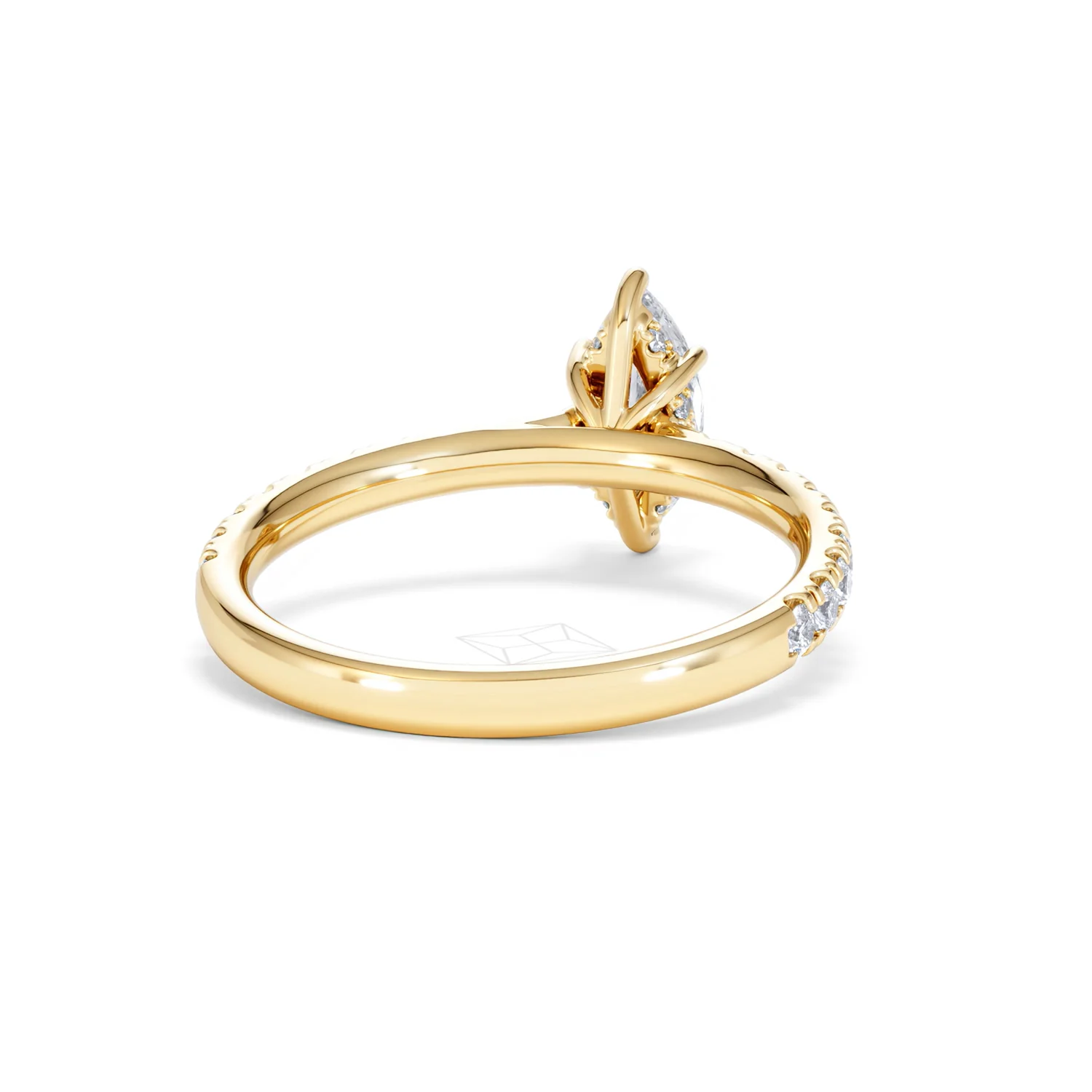 Amora Marquise 0.97ct Hidden Halo Diamond Engagement Ring With Side Stones Set in 18K Gold - Image 44