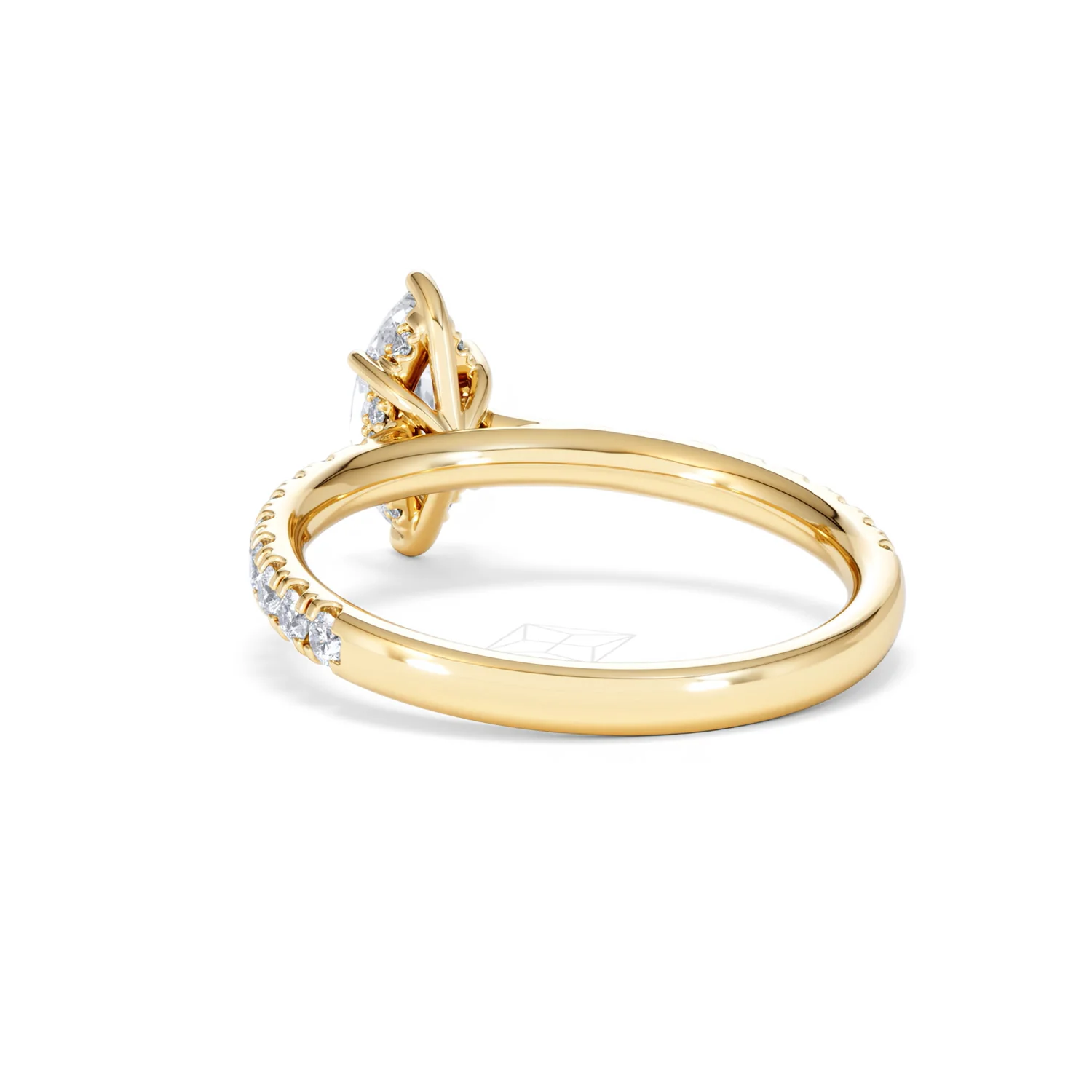 Amora Marquise 0.97ct Hidden Halo Diamond Engagement Ring With Side Stones Set in 18K Gold - Image 53