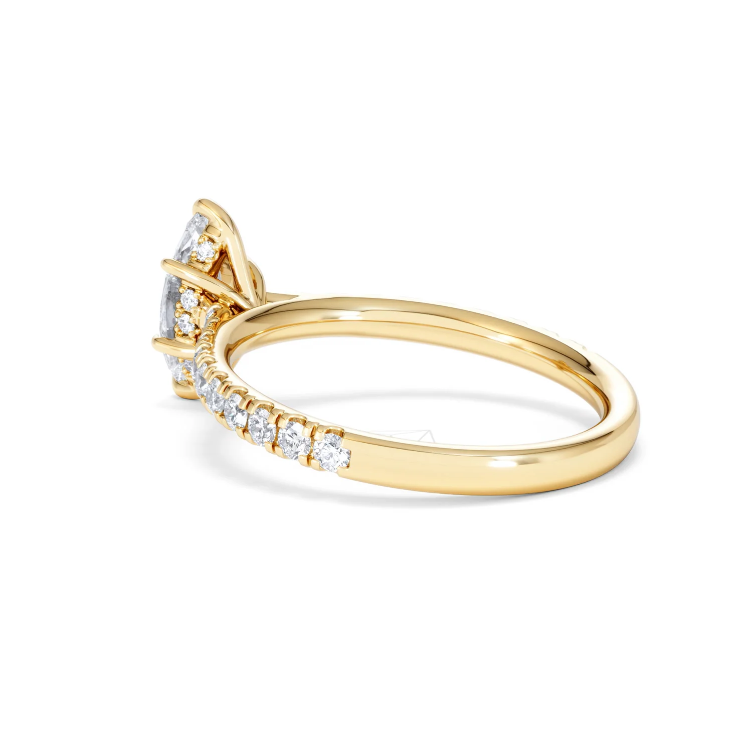 Amora Marquise 0.97ct Hidden Halo Diamond Engagement Ring With Side Stones Set in 18K Gold - Image 59