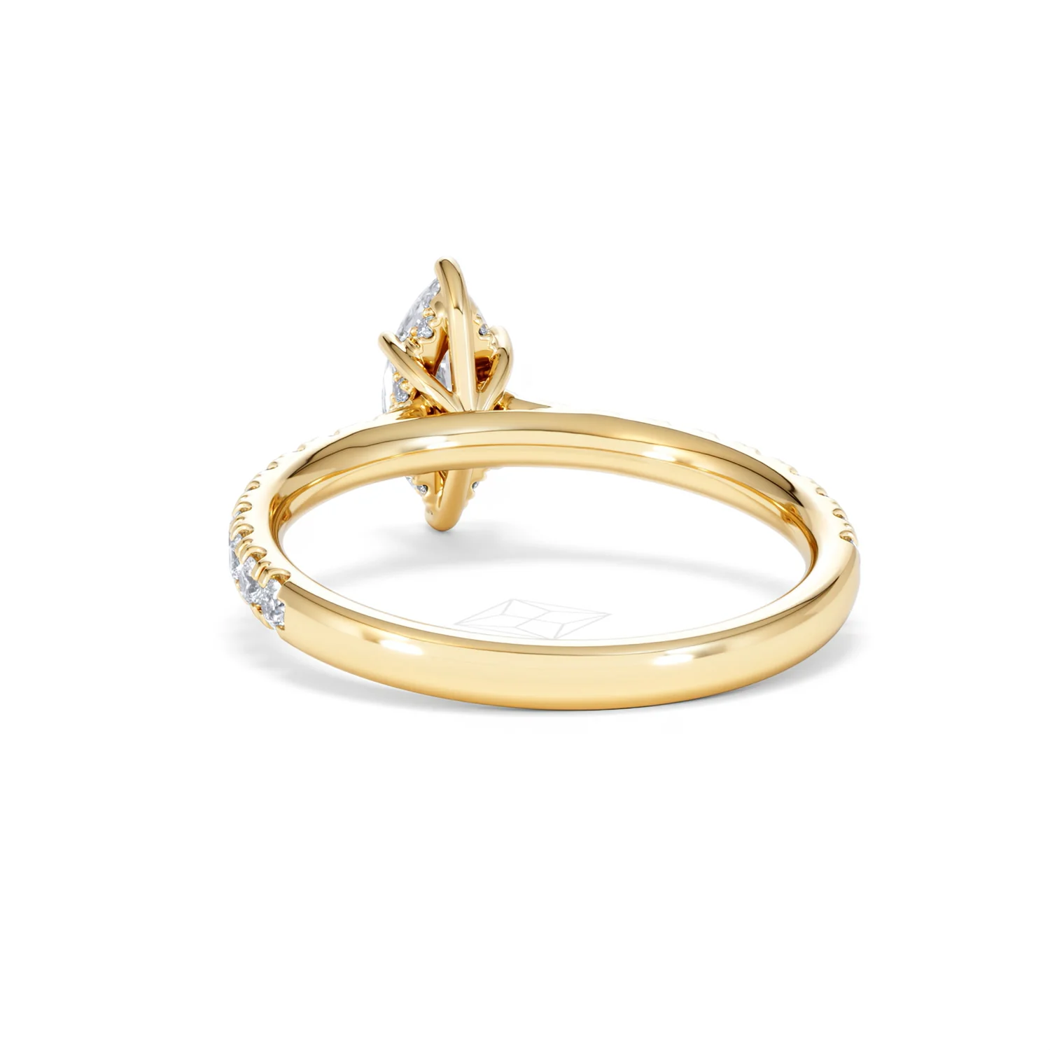Amora Marquise 0.97ct Hidden Halo Lab Diamond Engagement Ring With Side Stones Set in 18K Gold - Image 51