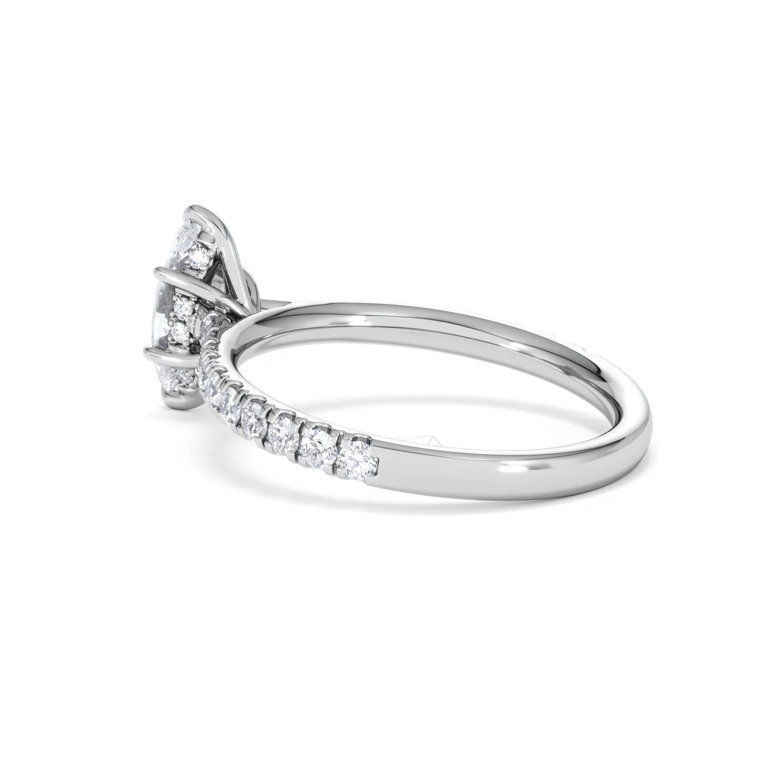 Amora Marquise 0.97ct Hidden Halo Lab Diamond Engagement Ring With Side Stones Set in Platinum - Image 60