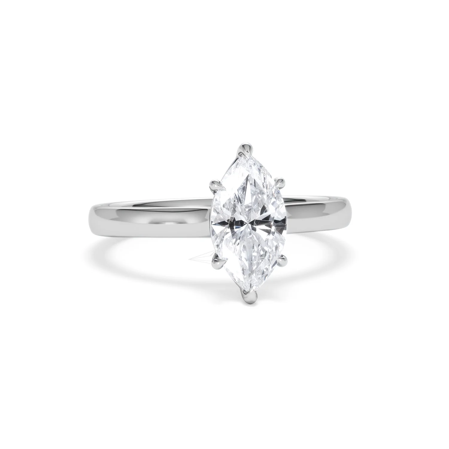 Amora Marquise 1.00ct Lab Diamond Engagement Ring F/VS Set in 18K White Gold - Image 11