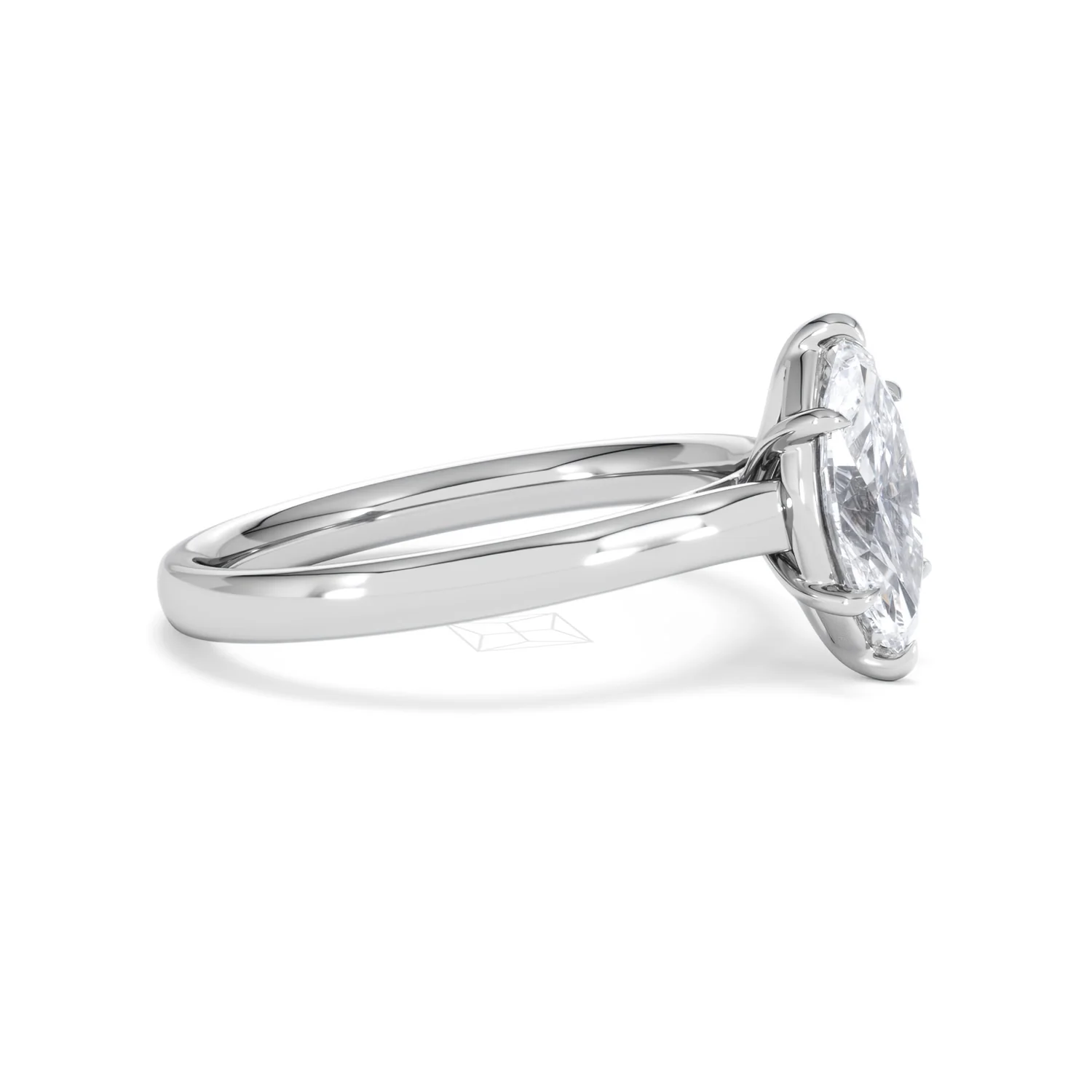 Amora Marquise 1.00ct Lab Diamond Engagement Ring F/VS Set in 18K White Gold - Image 23