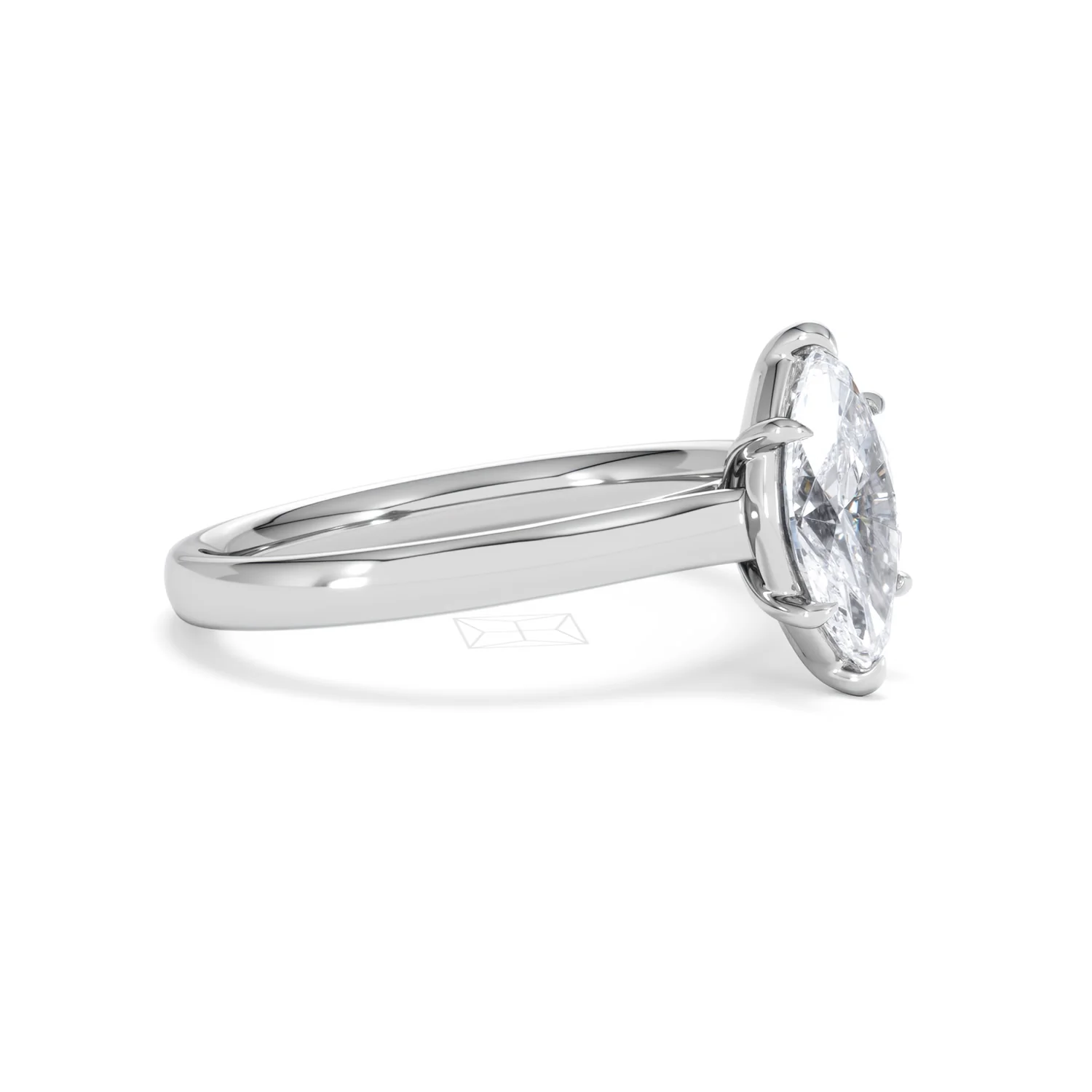 Amora Marquise 1.00ct Lab Diamond Engagement Ring F/VS Set in Platinum - Image 21