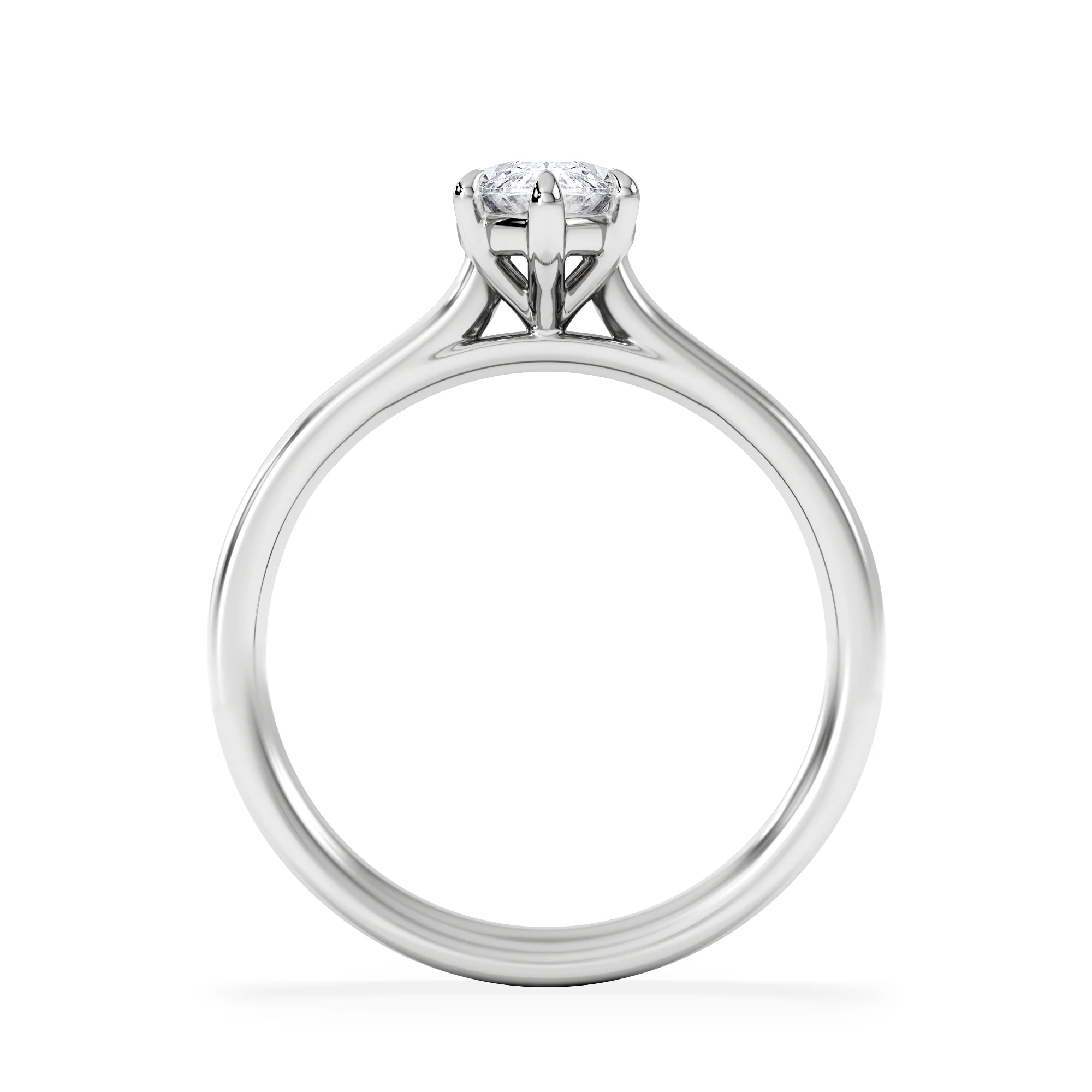 Amora Marquise 1.00ct Lab Diamond Engagement Ring F/VS Set in Platinum - Image 3