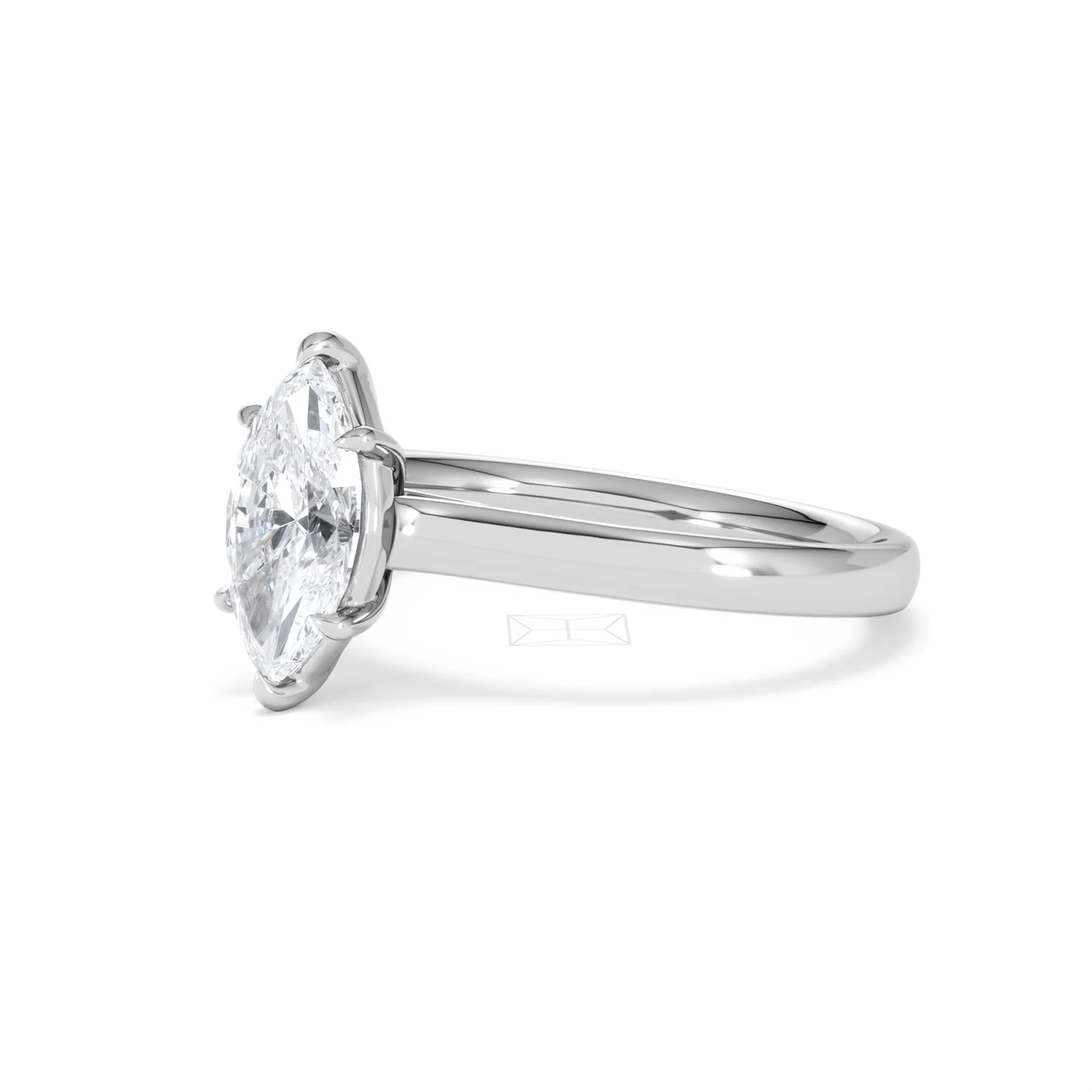 Amora Marquise 1.00ct Lab Diamond Engagement Ring F/VS Set in Platinum - Image 79