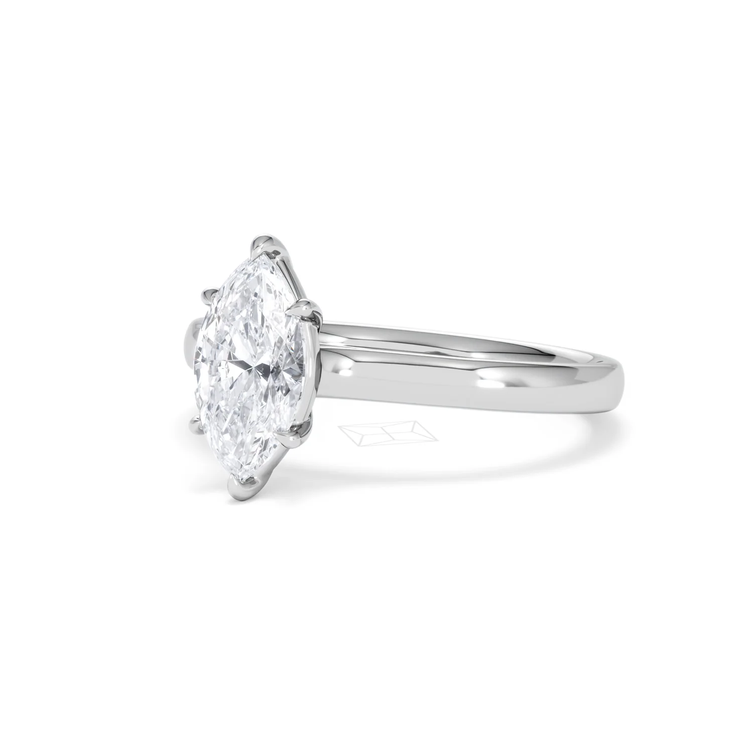 Amora Marquise 1.00ct Lab Diamond Engagement Ring F/VS Set in Platinum - Image 82