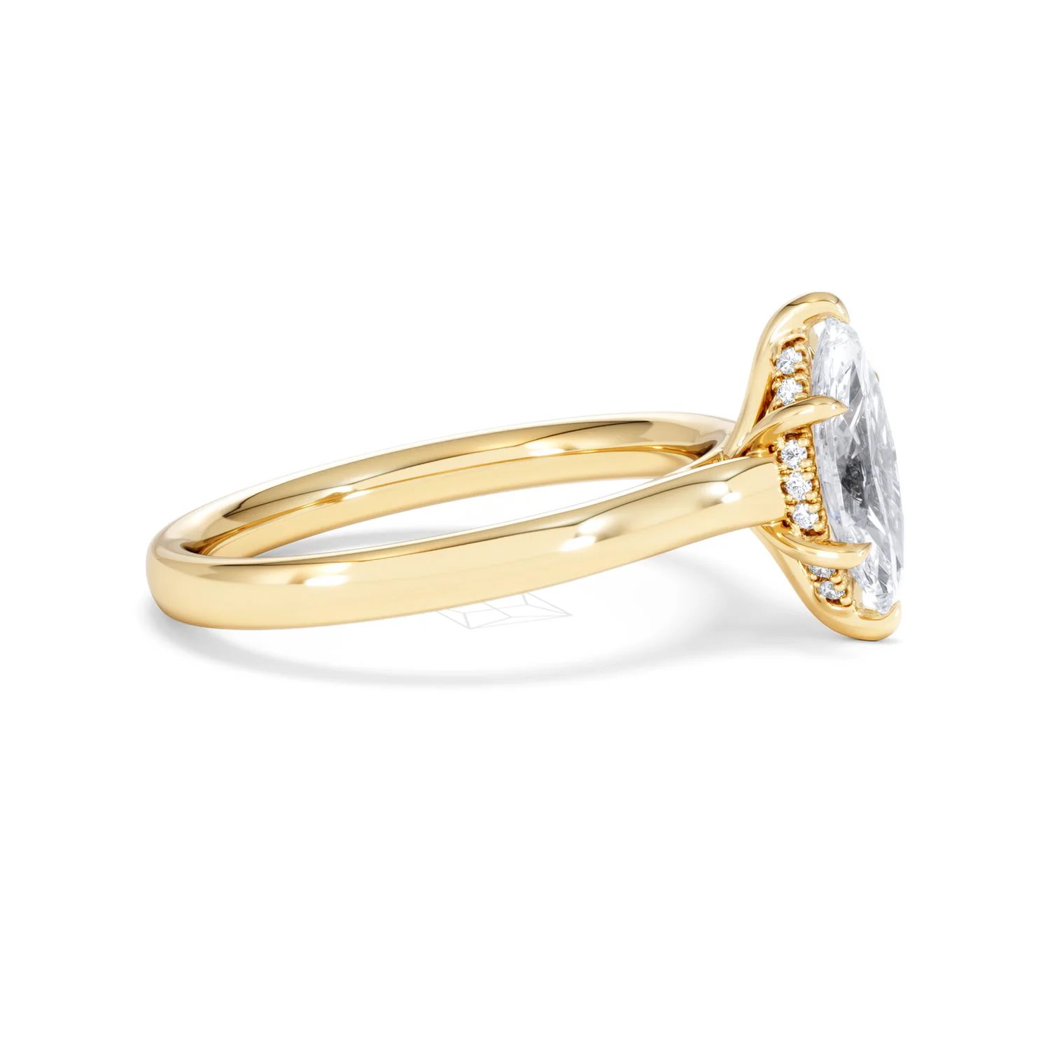Amora Marquise 1.07ct Hidden Halo Lab Diamond Engagement Ring F/VS Set in 18K Gold - Image 26