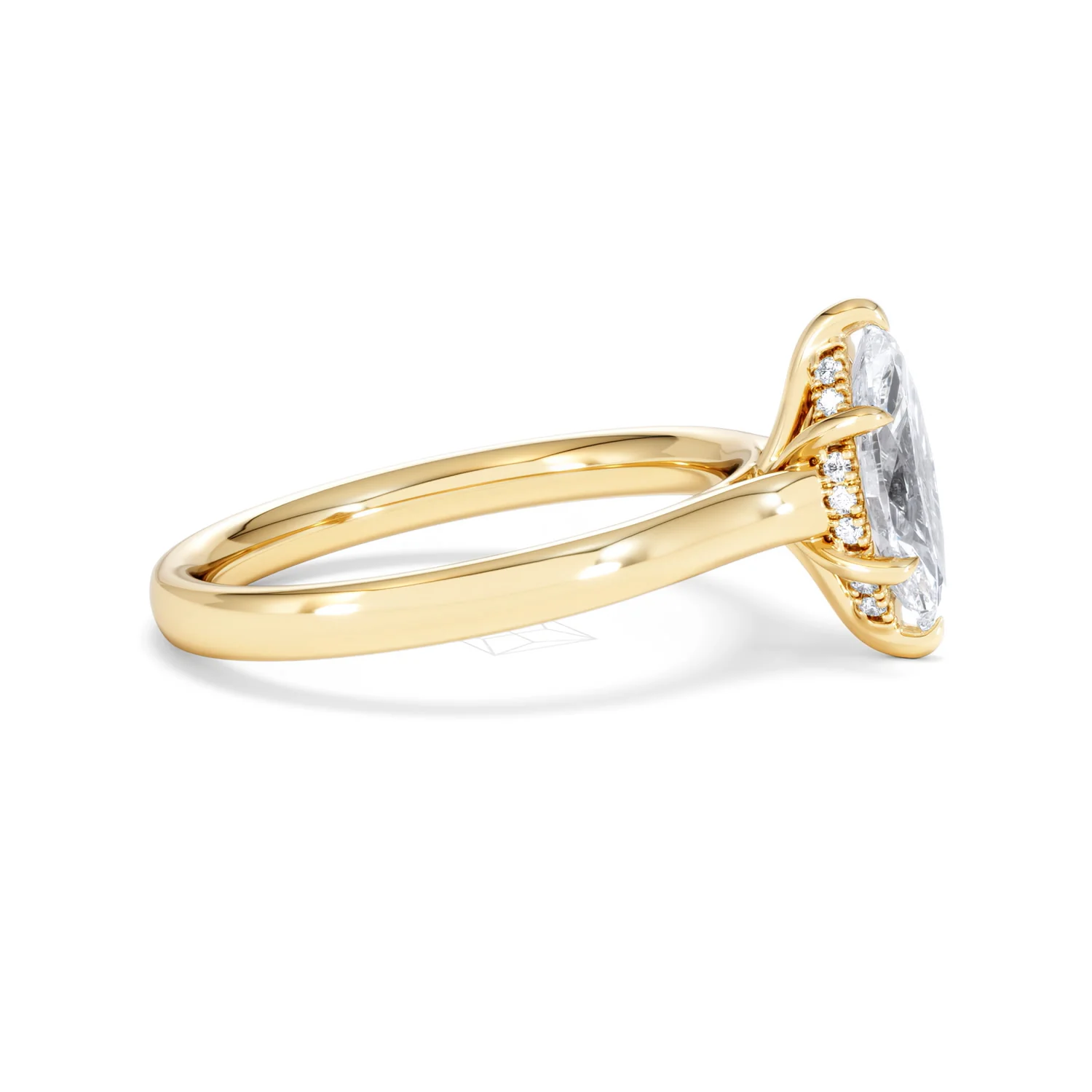 Amora Marquise 1.07ct Hidden Halo Lab Diamond Engagement Ring F/VS Set in 18K Gold - Image 27