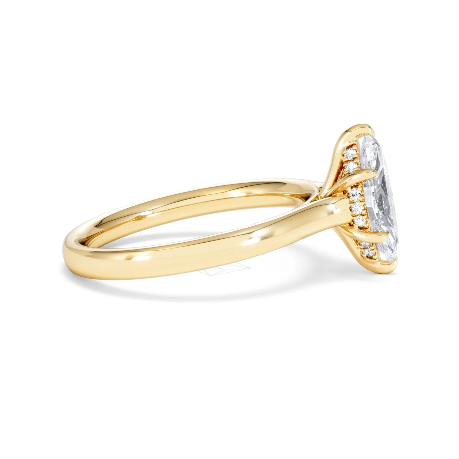Amora Marquise 1.07ct Hidden Halo Lab Diamond Engagement Ring F/VS Set in 18K Gold - Image 28