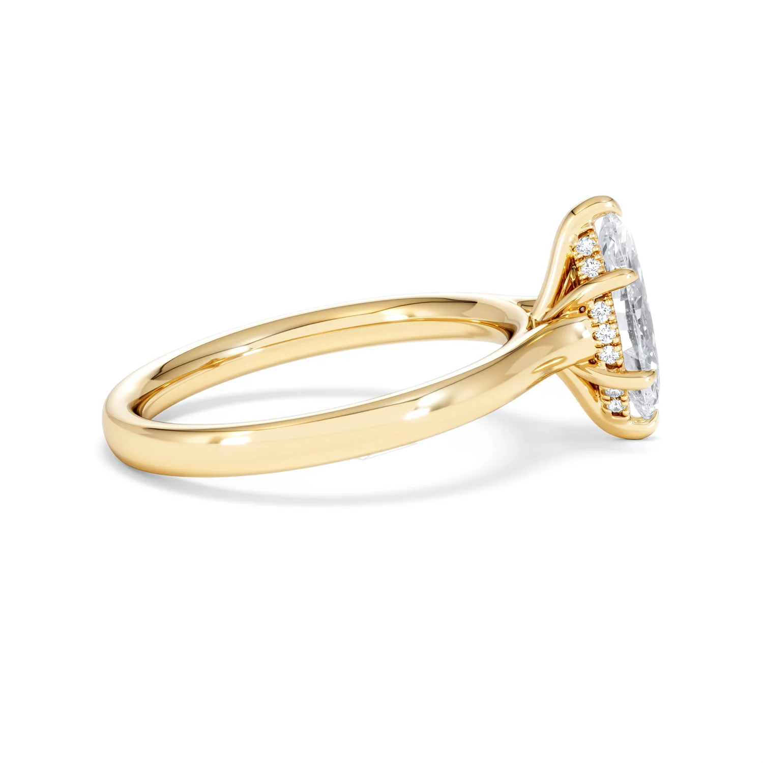 Amora Marquise 1.07ct Hidden Halo Lab Diamond Engagement Ring F/VS Set in 18K Gold - Image 31