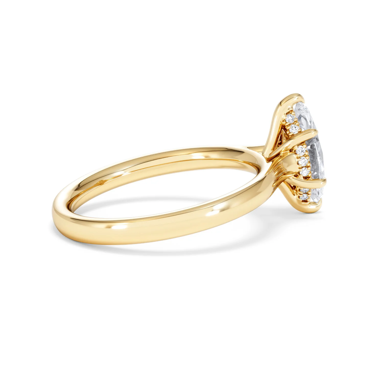 Amora Marquise 1.07ct Hidden Halo Lab Diamond Engagement Ring F/VS Set in 18K Gold - Image 34