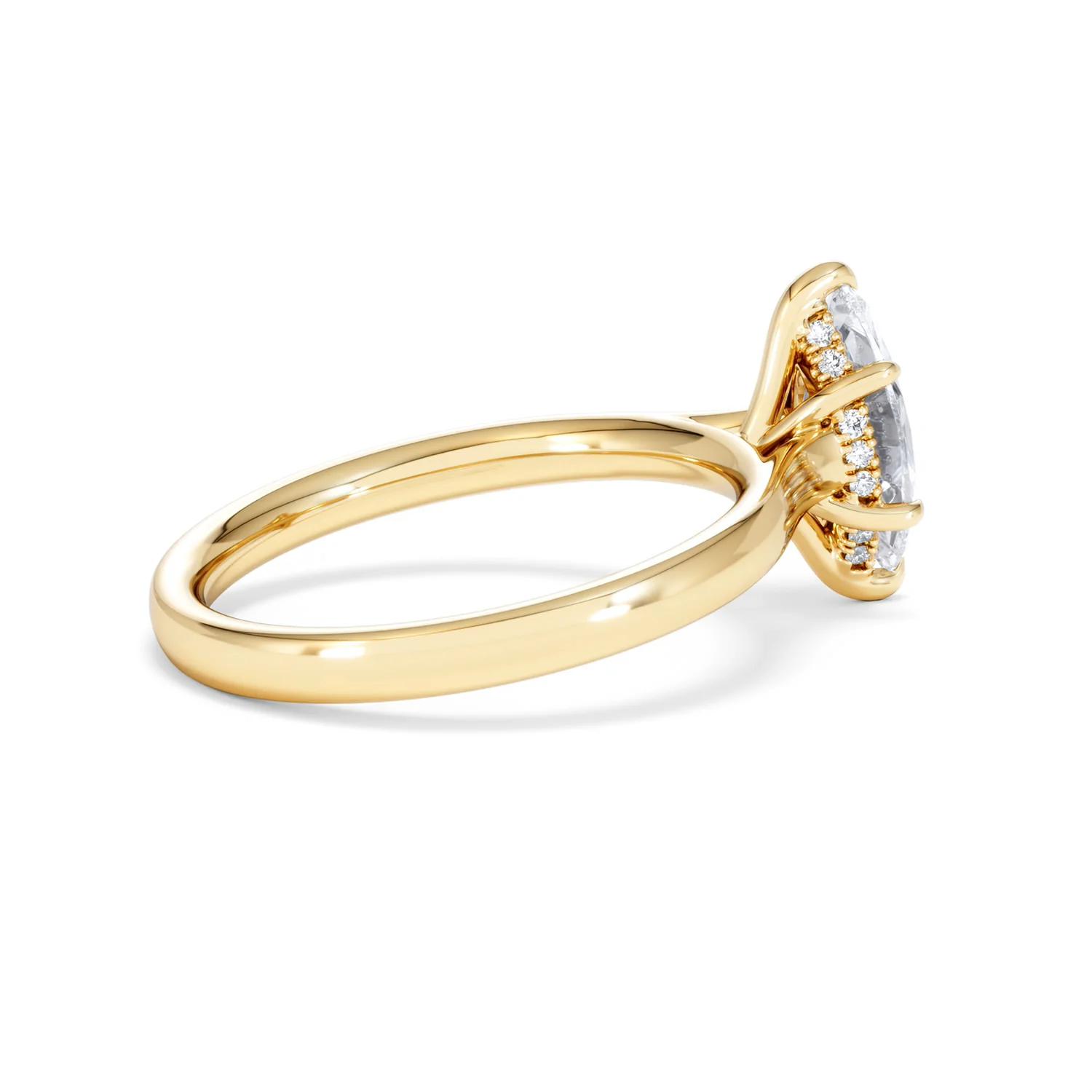 Amora Marquise 1.07ct Hidden Halo Lab Diamond Engagement Ring F/VS Set in 18K Gold - Image 35