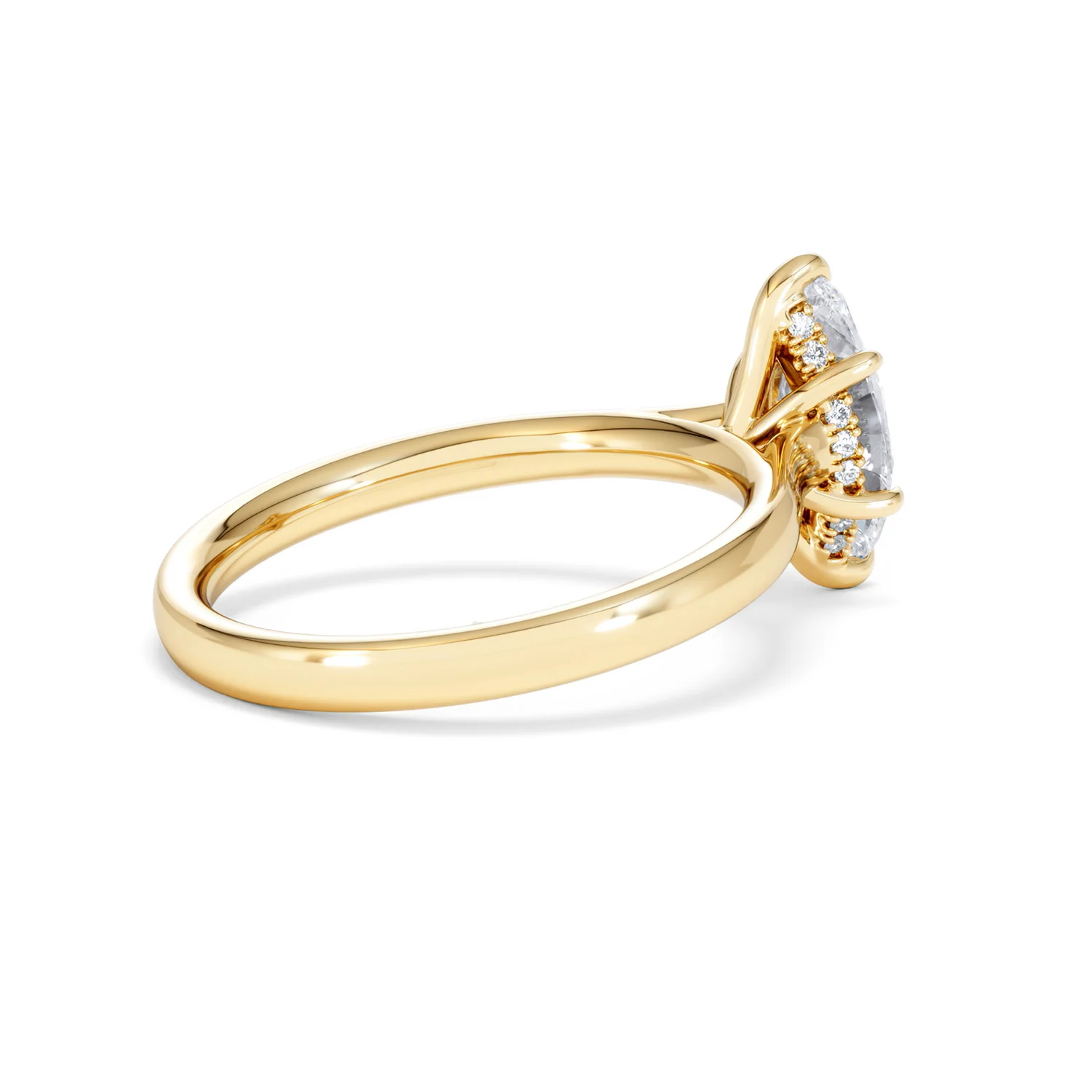 Amora Marquise 1.07ct Hidden Halo Lab Diamond Engagement Ring F/VS Set in 18K Gold - Image 37