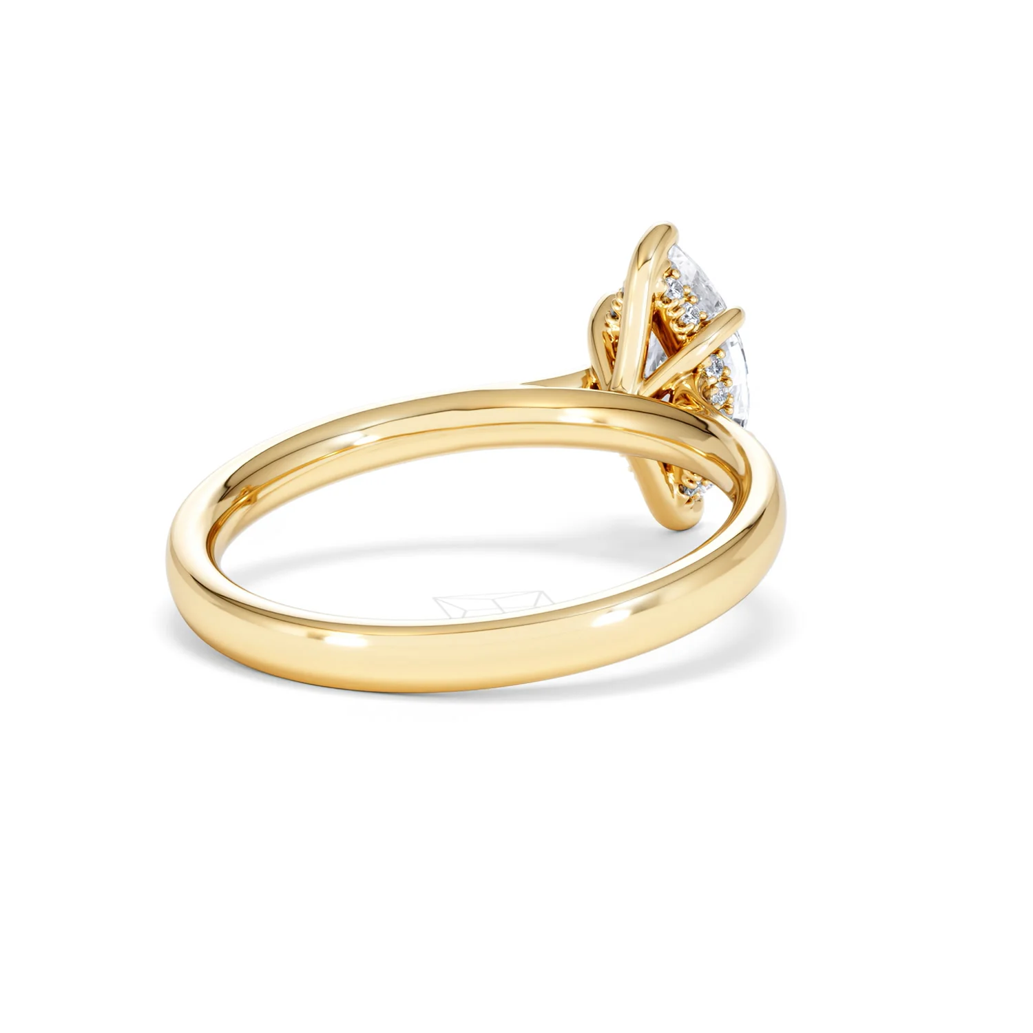 Amora Marquise 1.07ct Hidden Halo Lab Diamond Engagement Ring F/VS Set in 18K Gold - Image 43