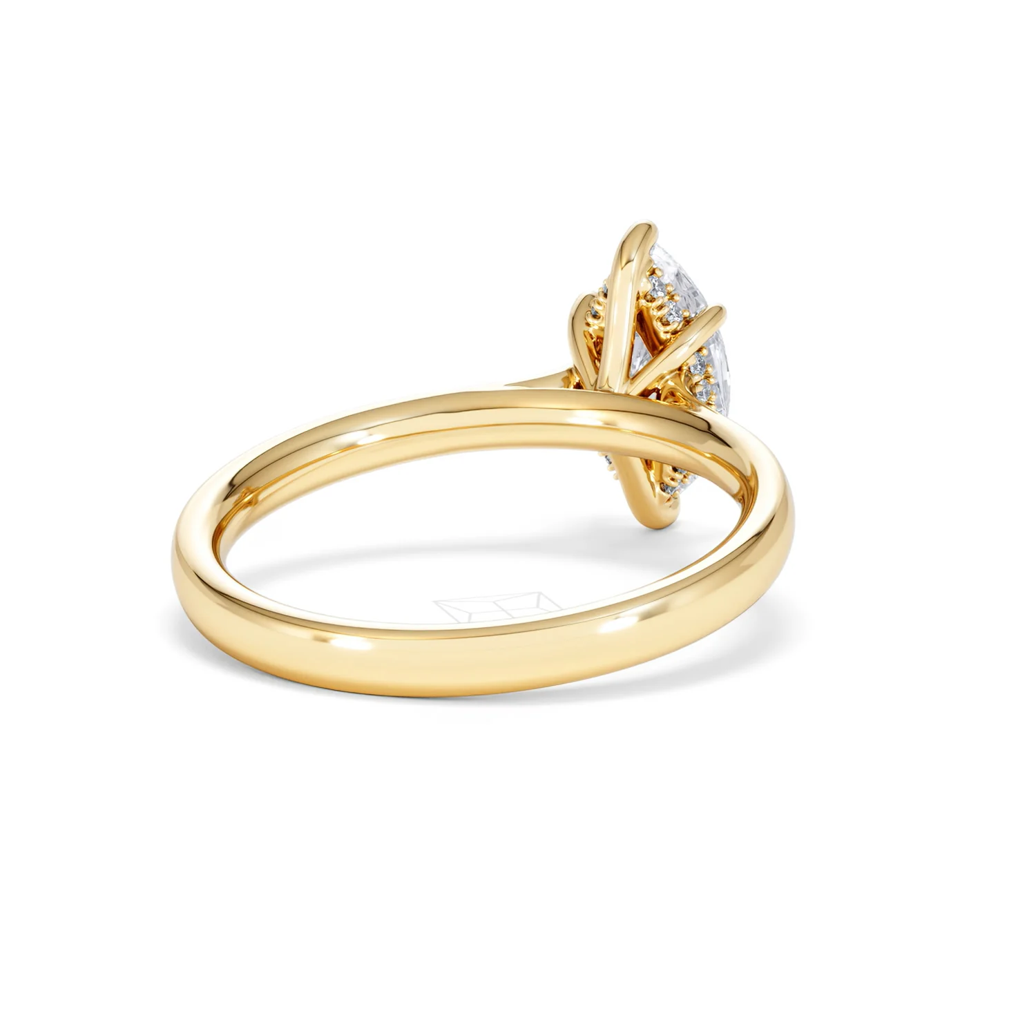 Amora Marquise 1.07ct Hidden Halo Lab Diamond Engagement Ring F/VS Set in 18K Gold - Image 44