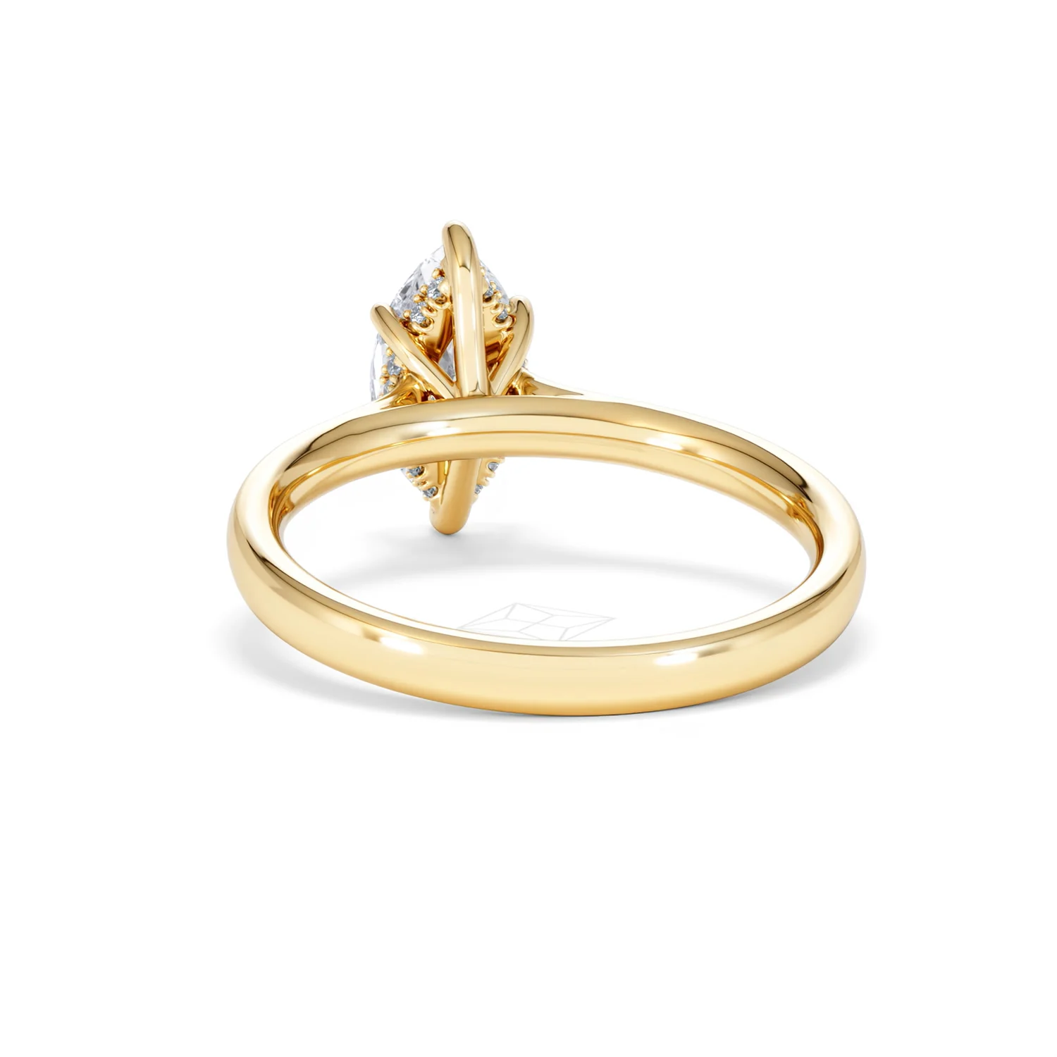 Amora Marquise 1.07ct Hidden Halo Lab Diamond Engagement Ring F/VS Set in 18K Gold - Image 53